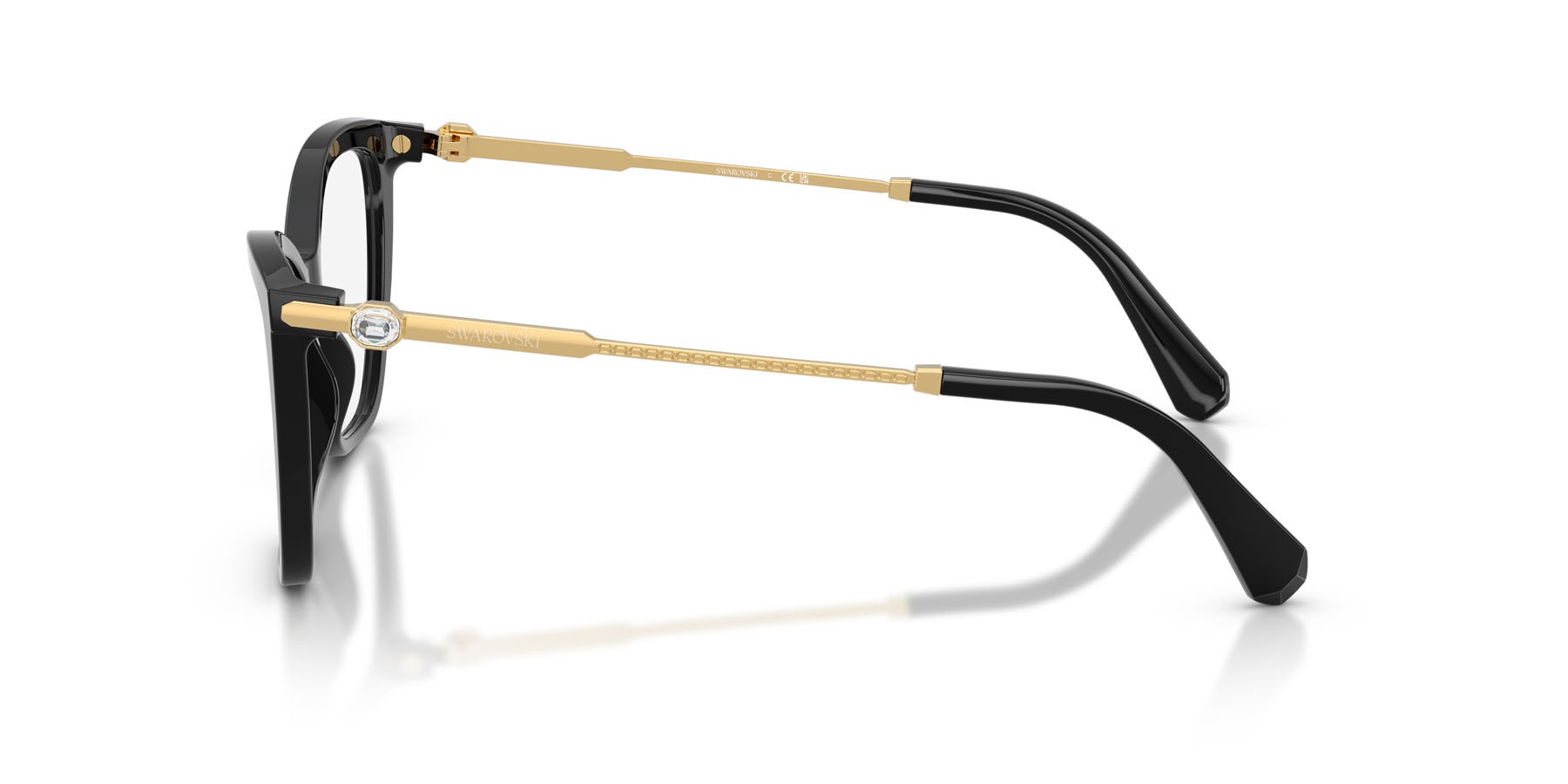 Eyeglasses Swarovski SK 2051 (1001) color nero shape cat eye lenses lente demo