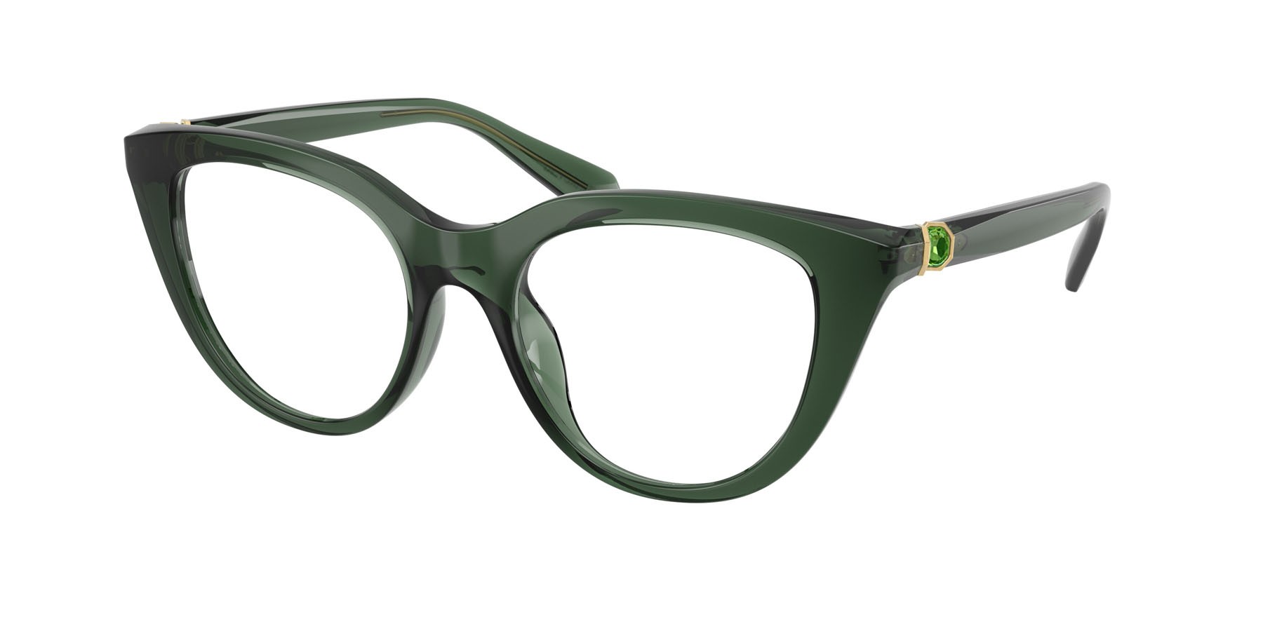 Eyeglasses Swarovski SK 2052 (1043) color verde trasparente shape cat eye lenses lente demo