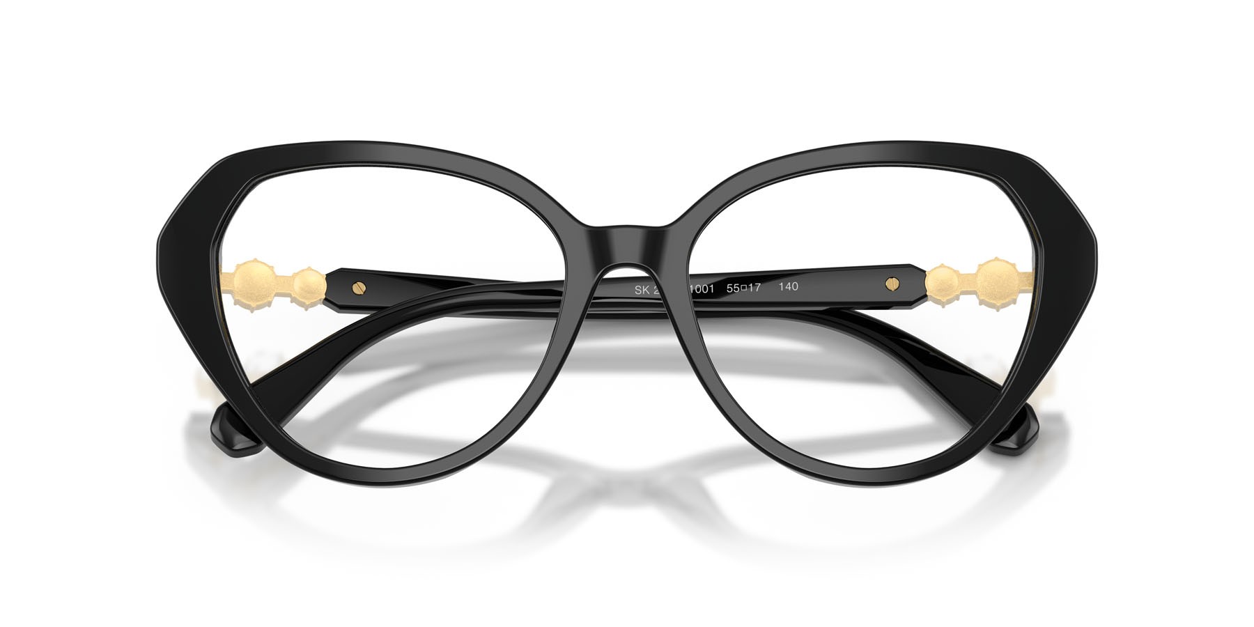 Eyeglasses Swarovski SK 2054 (1001) color nero shape cat eye lenses lente demo