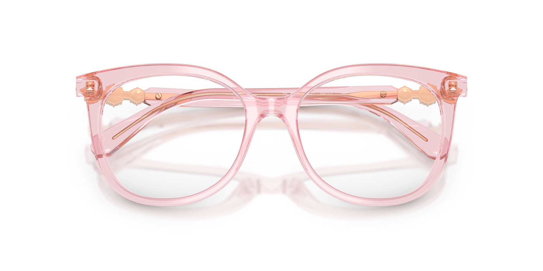 Eyeglasses Swarovski SK 2055 (3001) color rosa trasparente shape pantos lenses lente demo