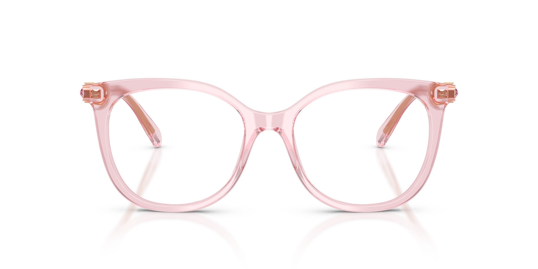 Eyeglasses Swarovski SK 2055 (3001) color rosa trasparente shape pantos lenses lente demo
