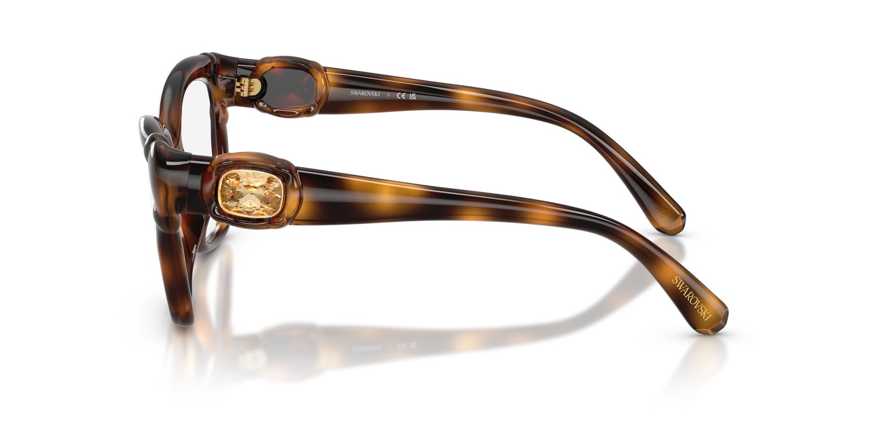 Eyeglasses Swarovski SK 2056U (1002) color havana shape cat eye lenses lente demo