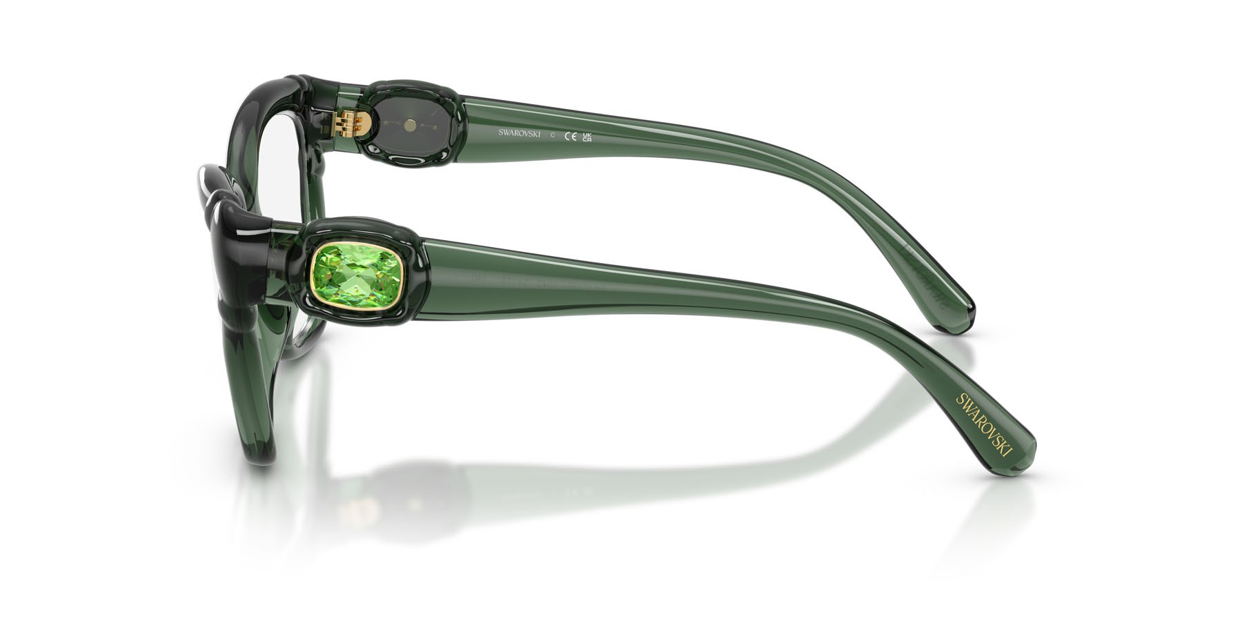 Eyeglasses Swarovski SK 2056U (1043) color verde trasparente shape cat eye lenses lente demo