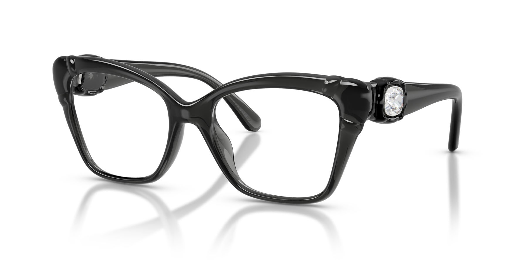 Eyeglasses Swarovski SK 2056U (1087) color grigio scuro shape cat eye lenses lente demo