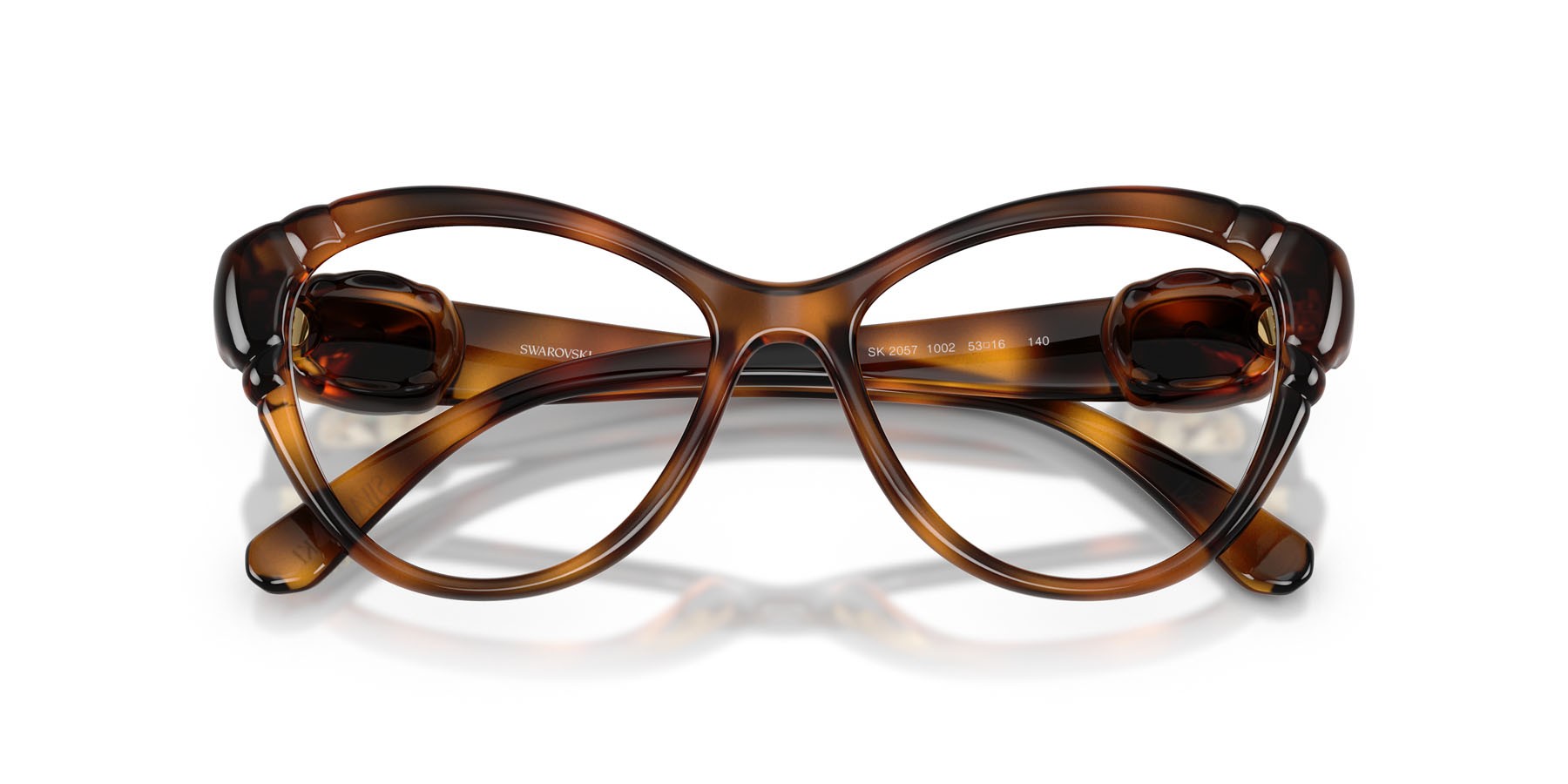 Eyeglasses Swarovski SK 2057 (1002) color havana shape cat eye lenses lente demo