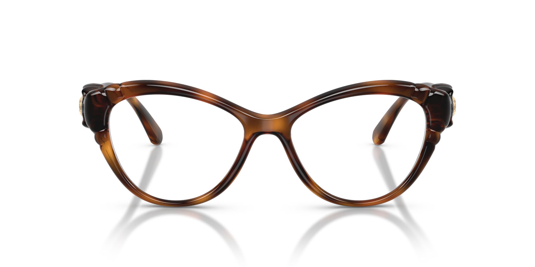 Eyeglasses Swarovski SK 2057 (1002) color havana shape cat eye lenses lente demo