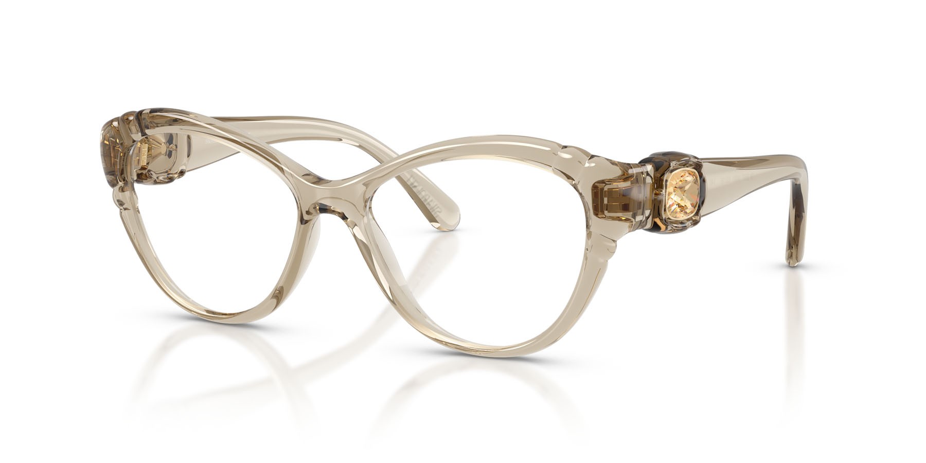 Eyeglasses Swarovski SK 2057 (3003) color beige trasparente shape cat eye lenses lente demo
