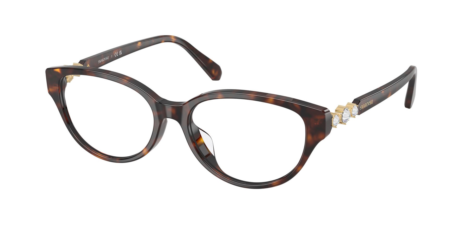 Eyeglasses Swarovski SK 2058D (1002) color havana shape pantos lenses lente demo