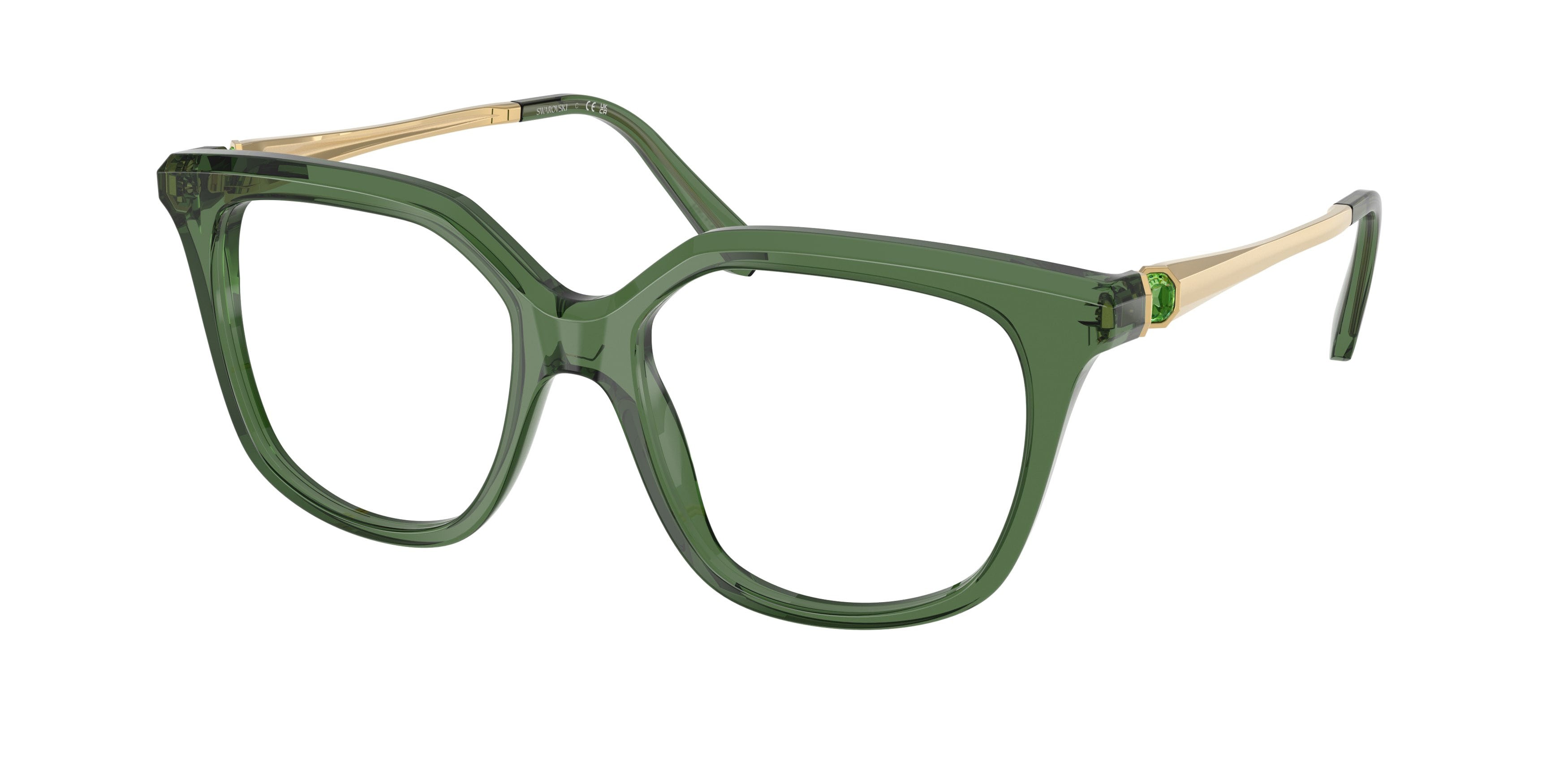 Eyeglasses Swarovski SK 2059 (1085) color verde trasparente shape square lenses lente demo