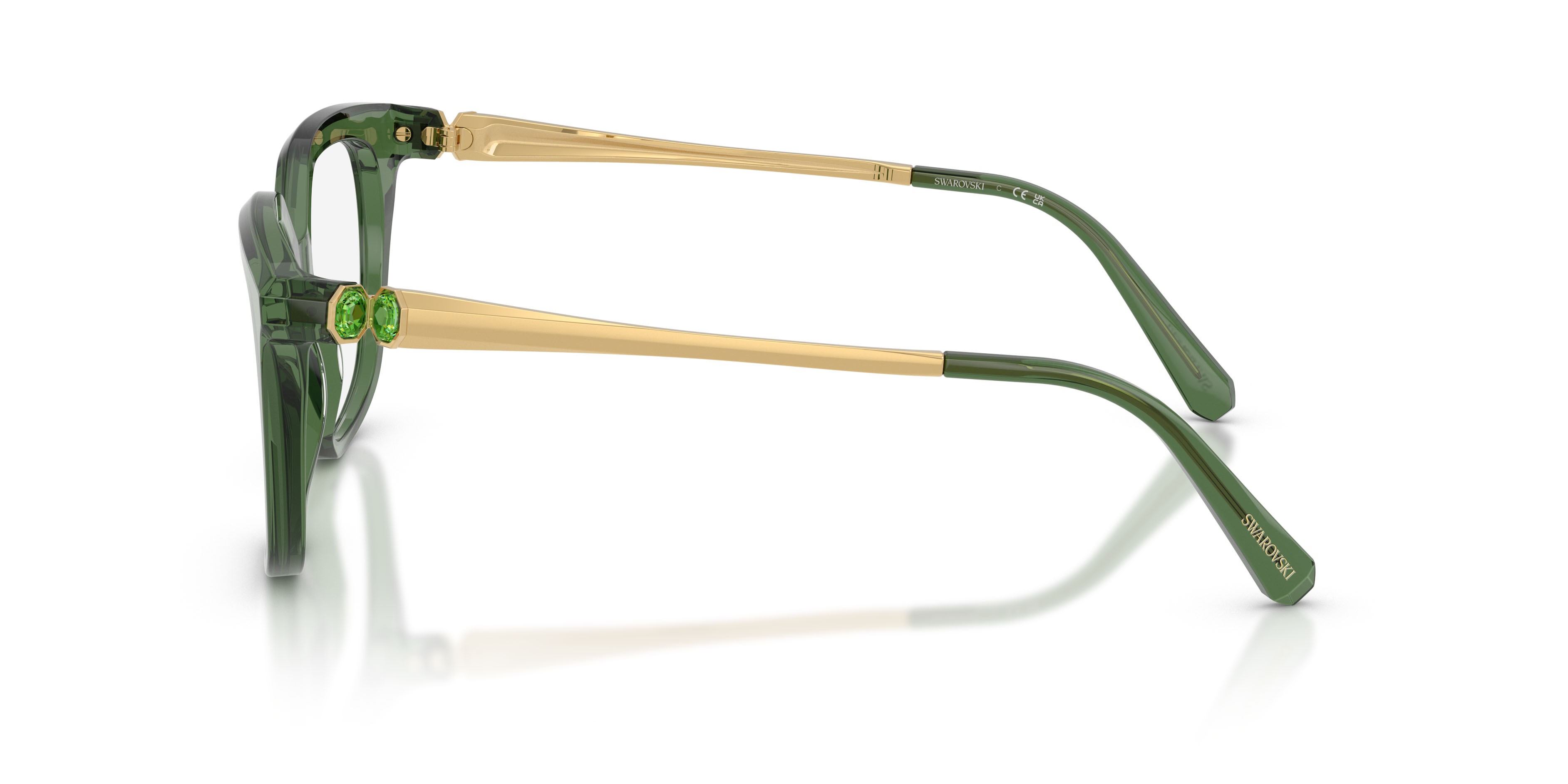 Eyeglasses Swarovski SK 2059 (1085) color verde trasparente shape square lenses lente demo