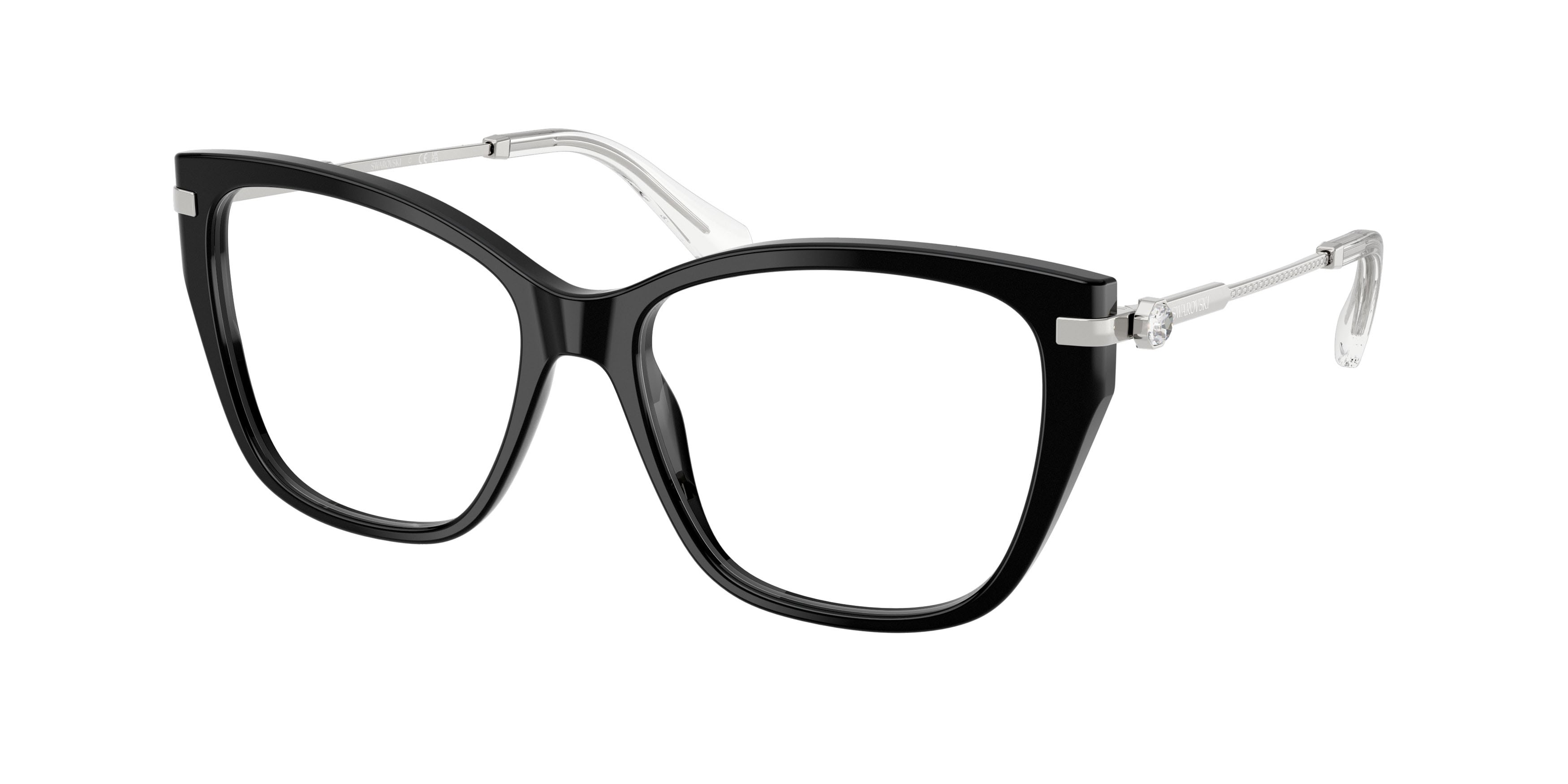 Eyeglasses Swarovski SK 2060 (1038) color nero shape cat eye lenses lente demo