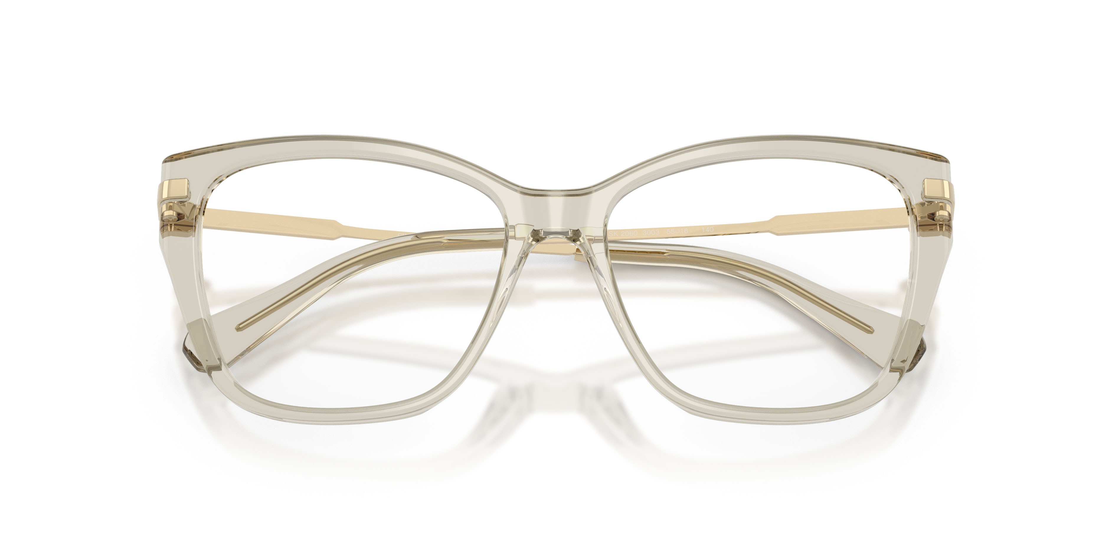 Occhiali da vista Swarovski SK 2060 (3003) colore beige forma cat eye lenti lente demo