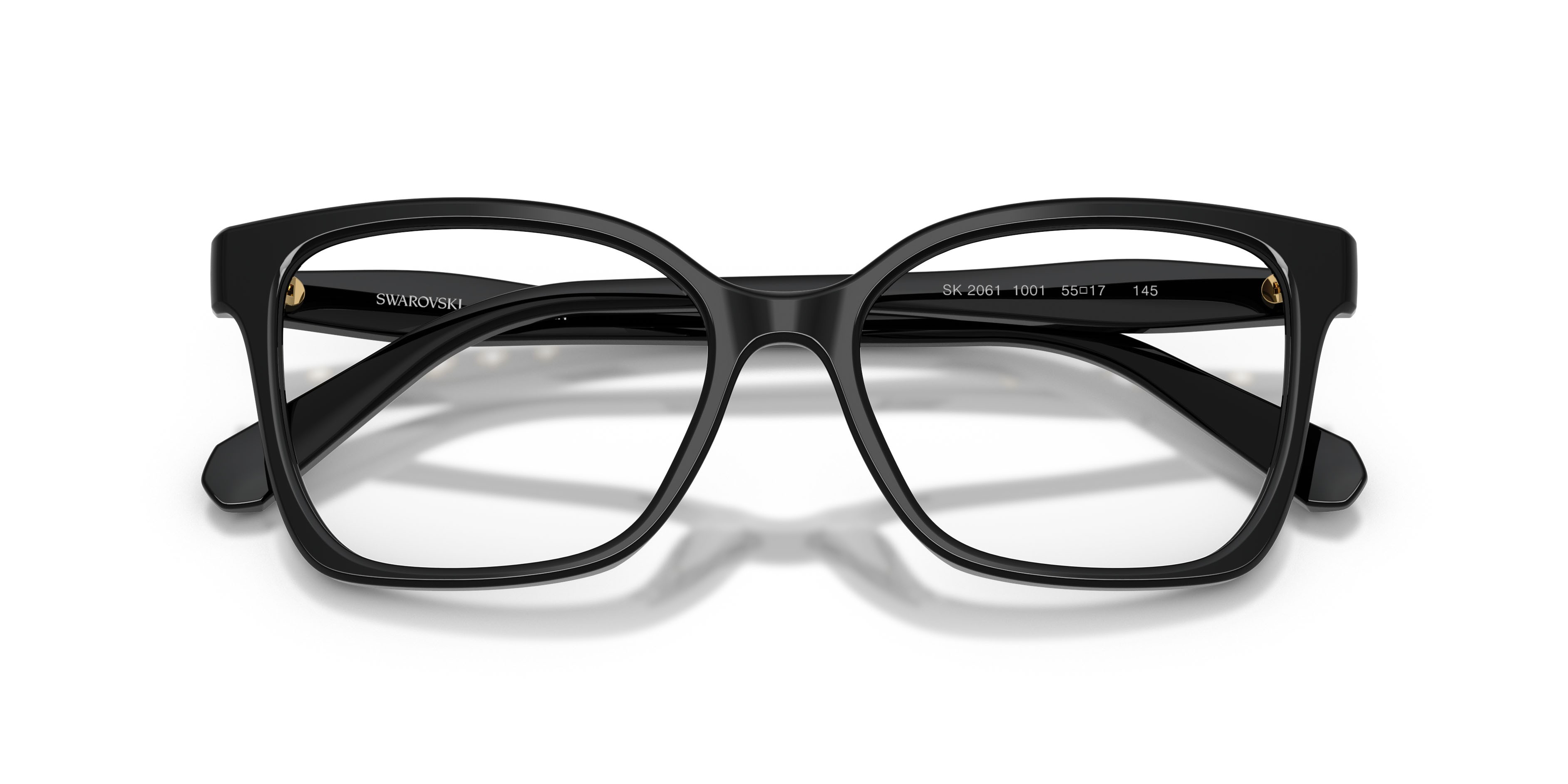 Eyeglasses Swarovski SK 2061 (1001) color nero shape square lenses lente demo