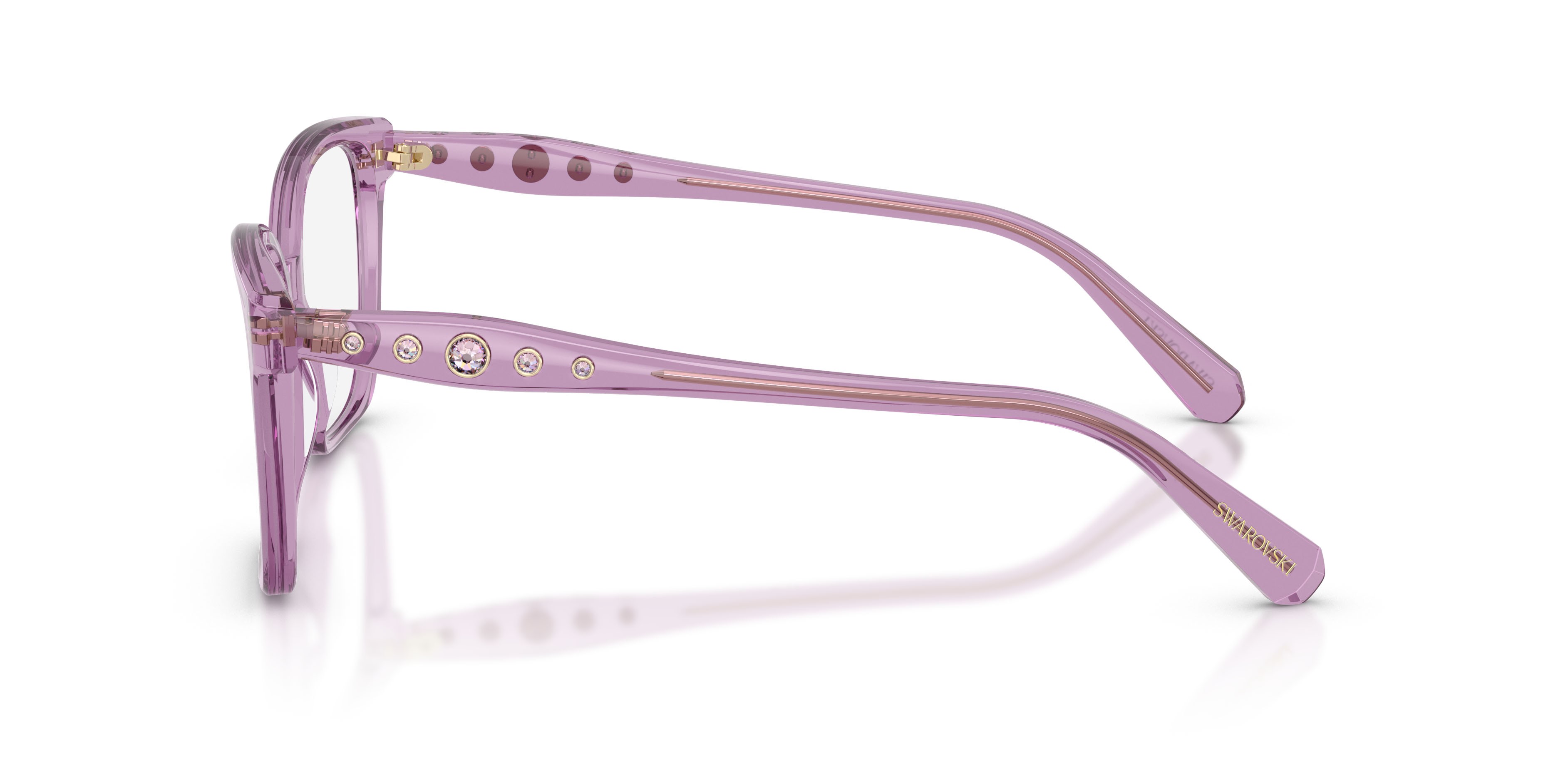 Eyeglasses Swarovski SK 2061 (1096) color ametista trasparente shape square lenses lente demo