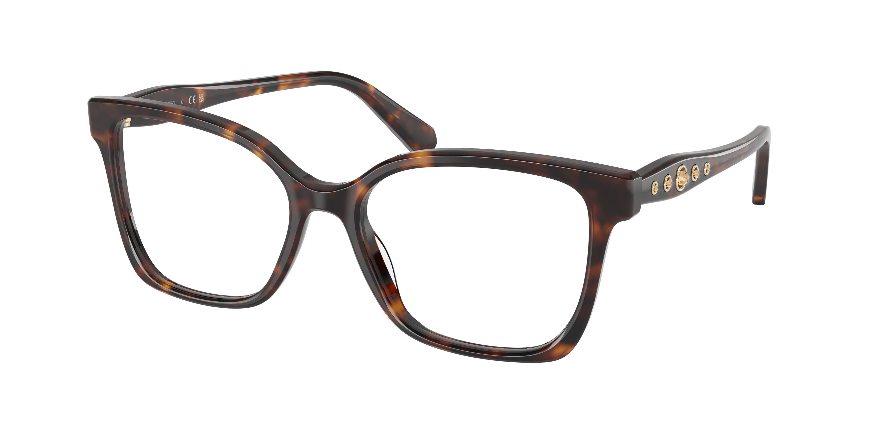 Eyeglasses Swarovski SK 2061 (1101) color havana shape square lenses lente demo