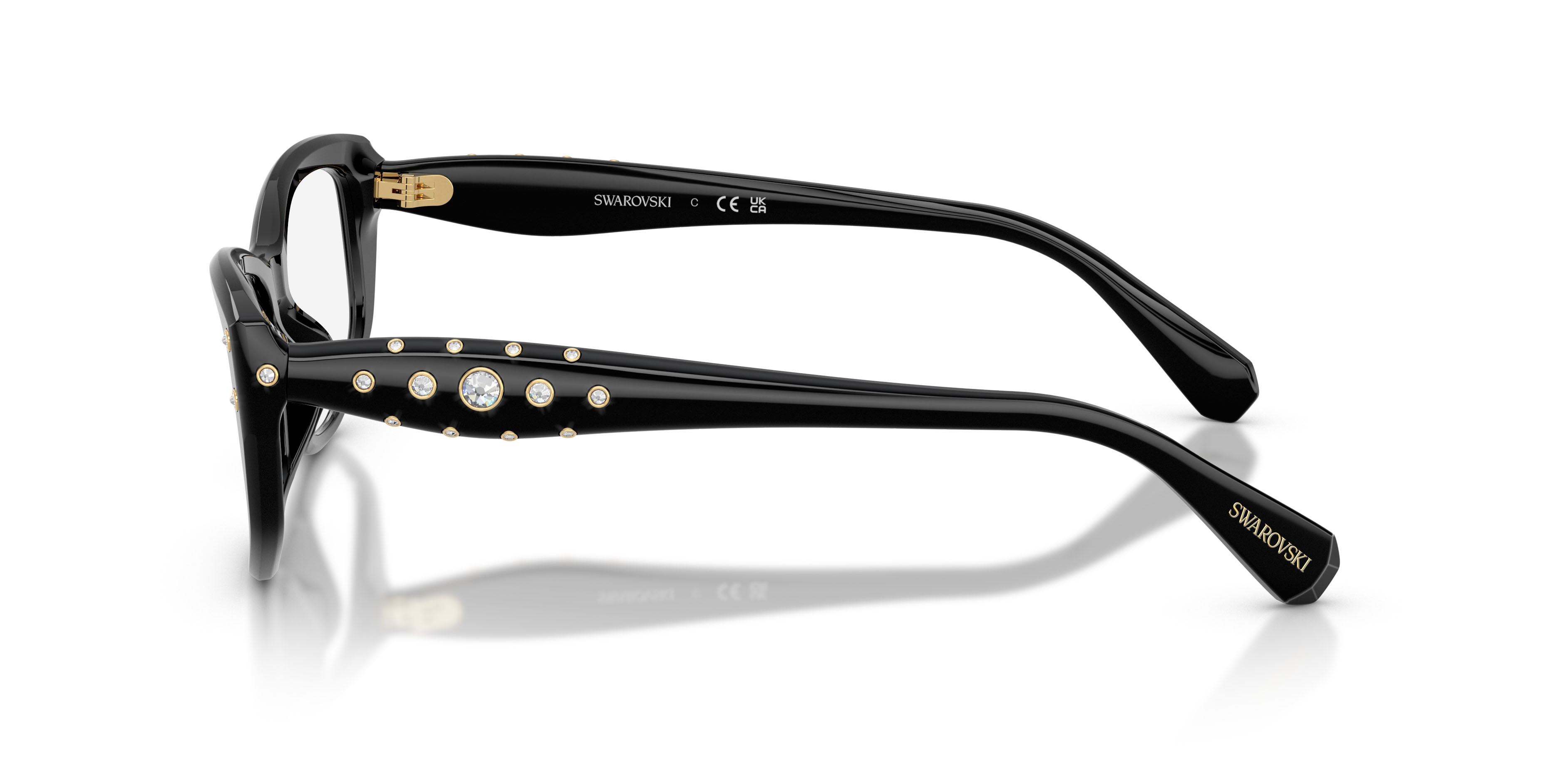 Eyeglasses Swarovski SK 2062U (1001) color nero shape square lenses lente demo