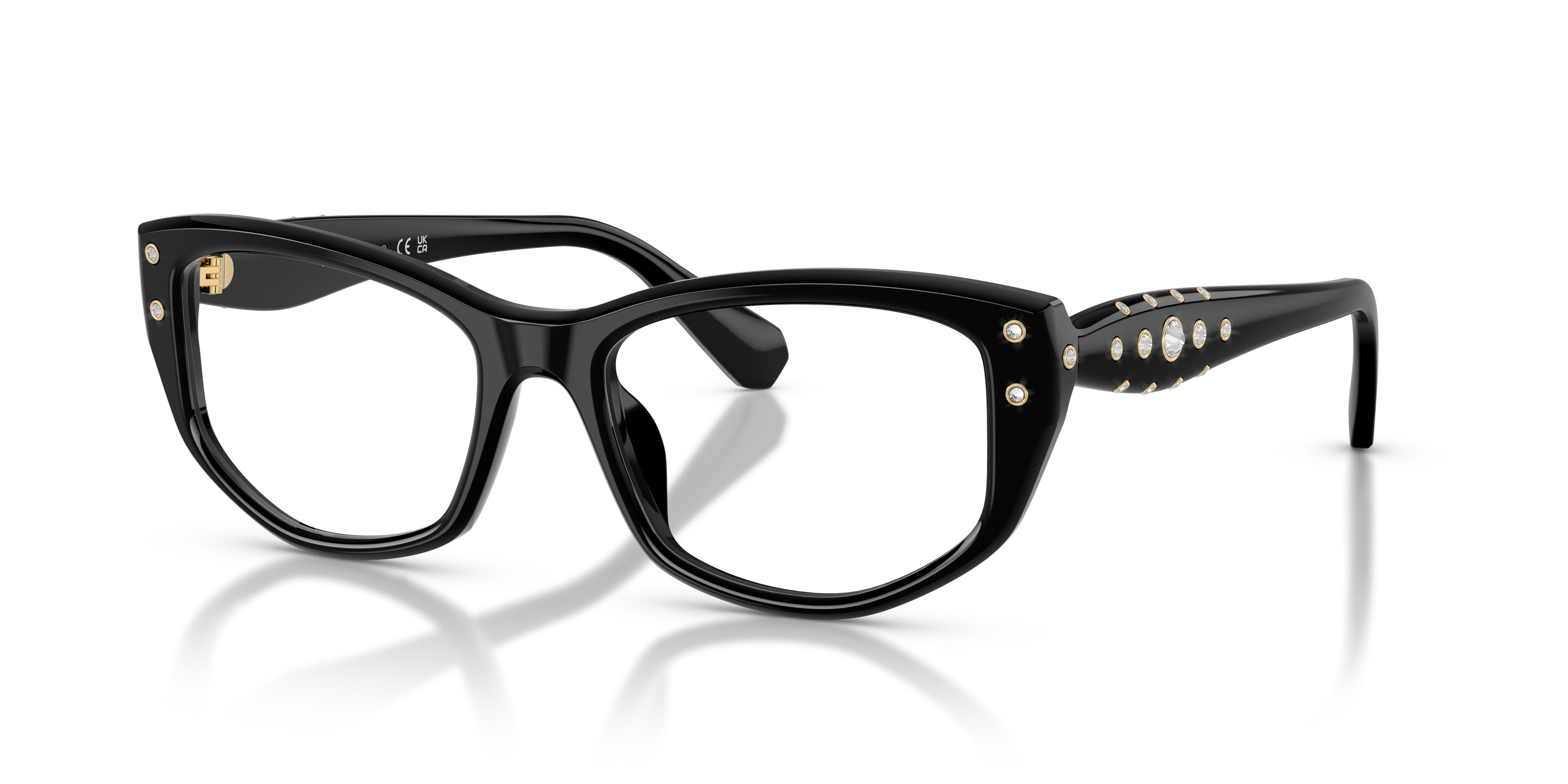 Eyeglasses Swarovski SK 2062U (1001) color nero shape square lenses lente demo