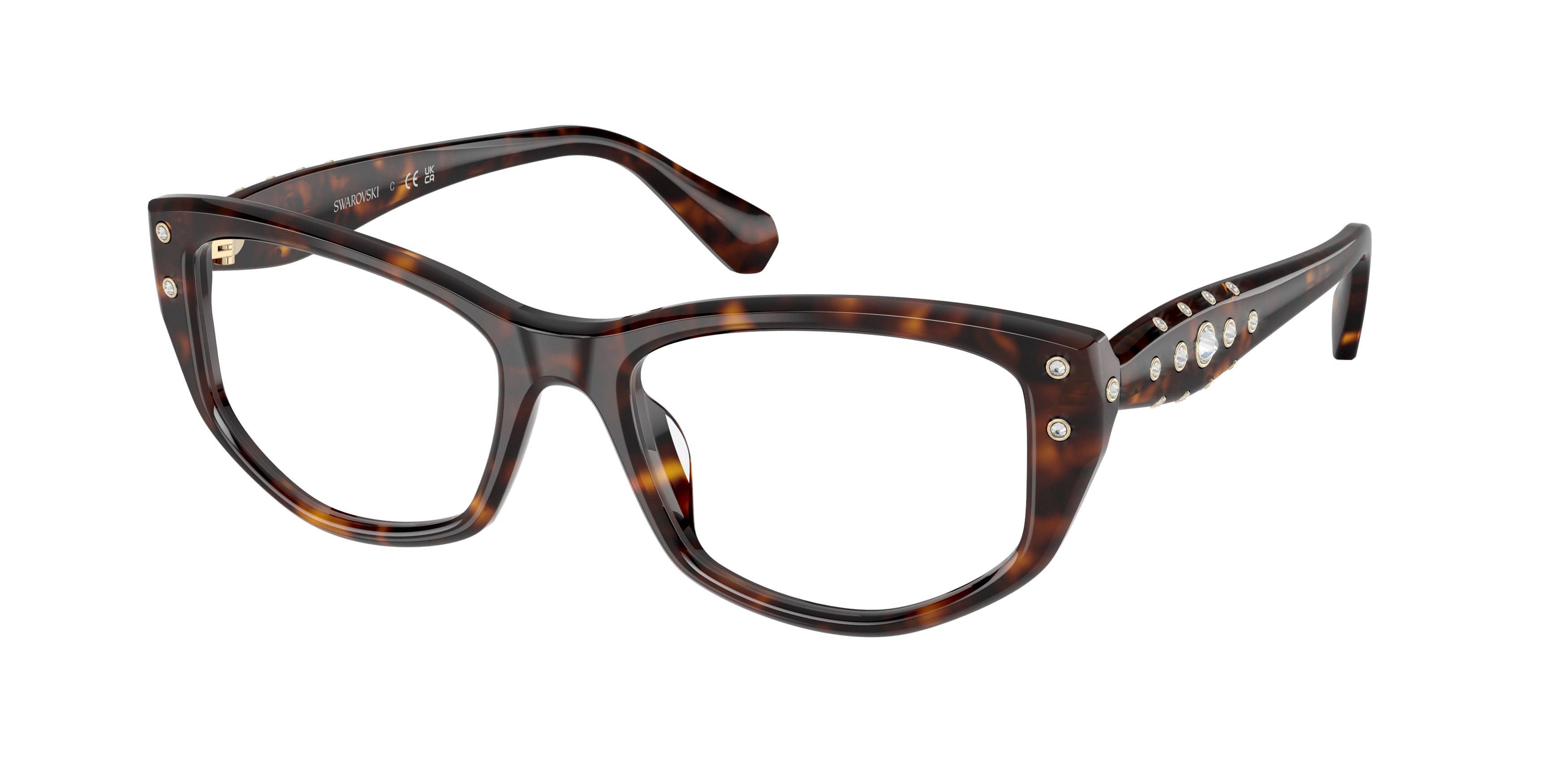 Eyeglasses Swarovski SK 2062U (1002) color havana shape square lenses lente demo