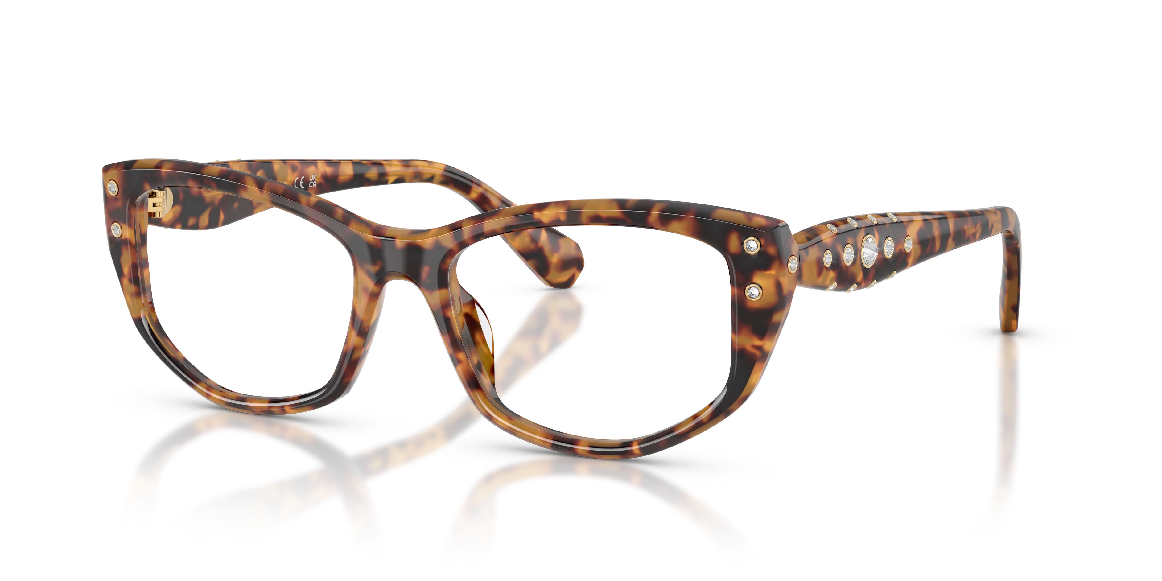 Eyeglasses Swarovski SK 2062U (1040) color havana chiaro shape square lenses lente demo