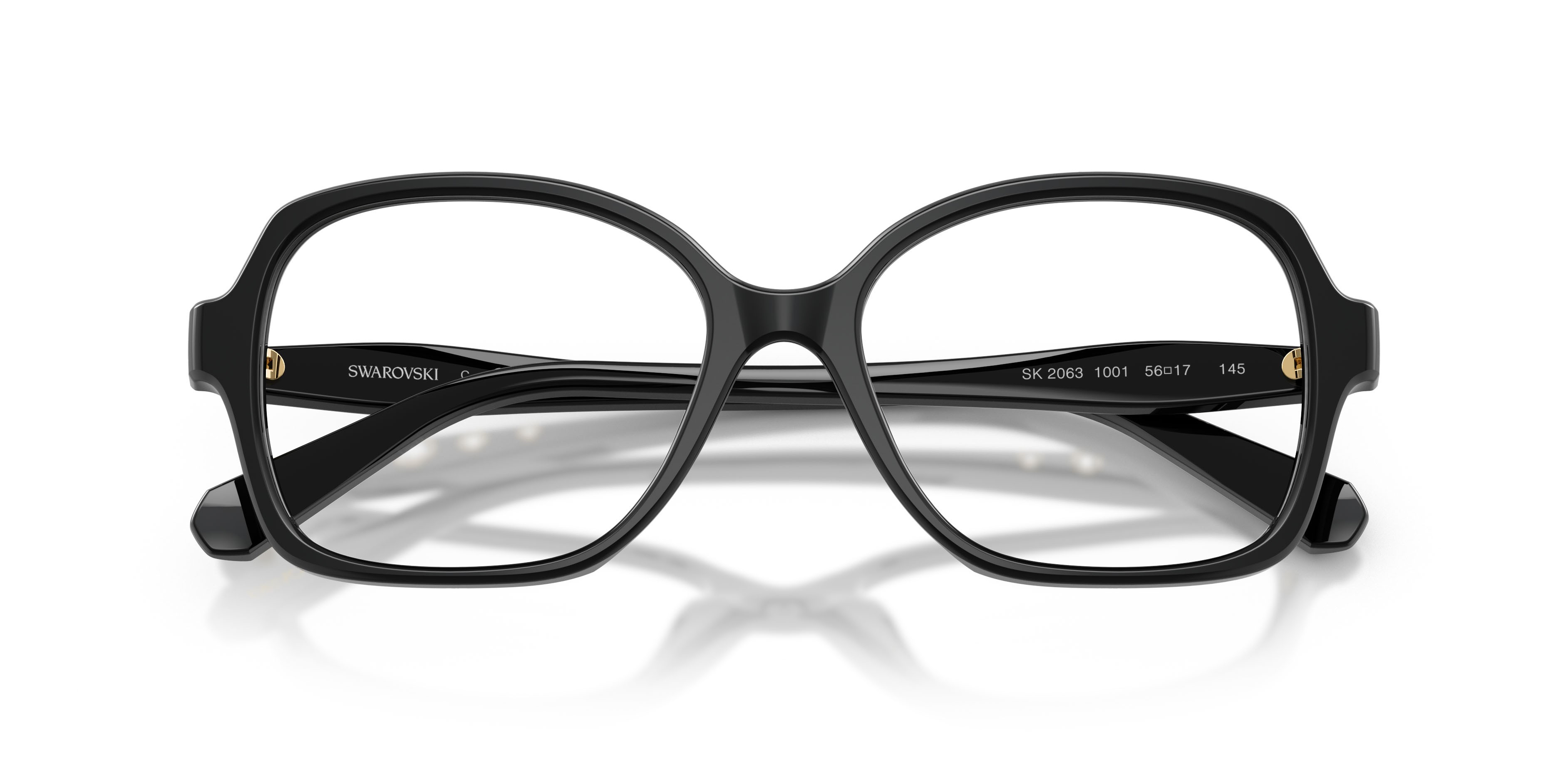 Eyeglasses Swarovski SK 2063 (1001) color nero shape square lenses lente demo