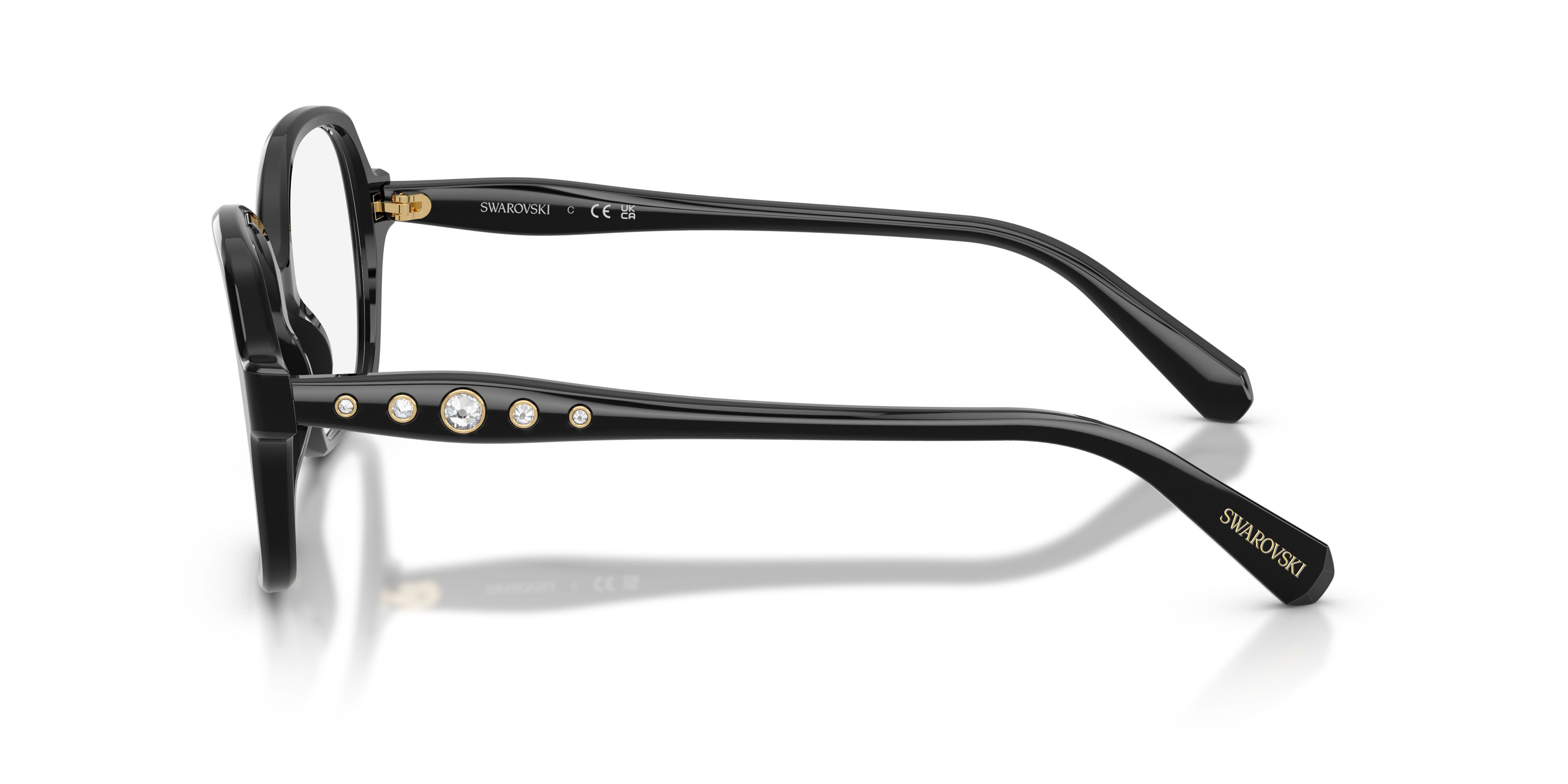 Eyeglasses Swarovski SK 2063 (1001) color nero shape square lenses lente demo