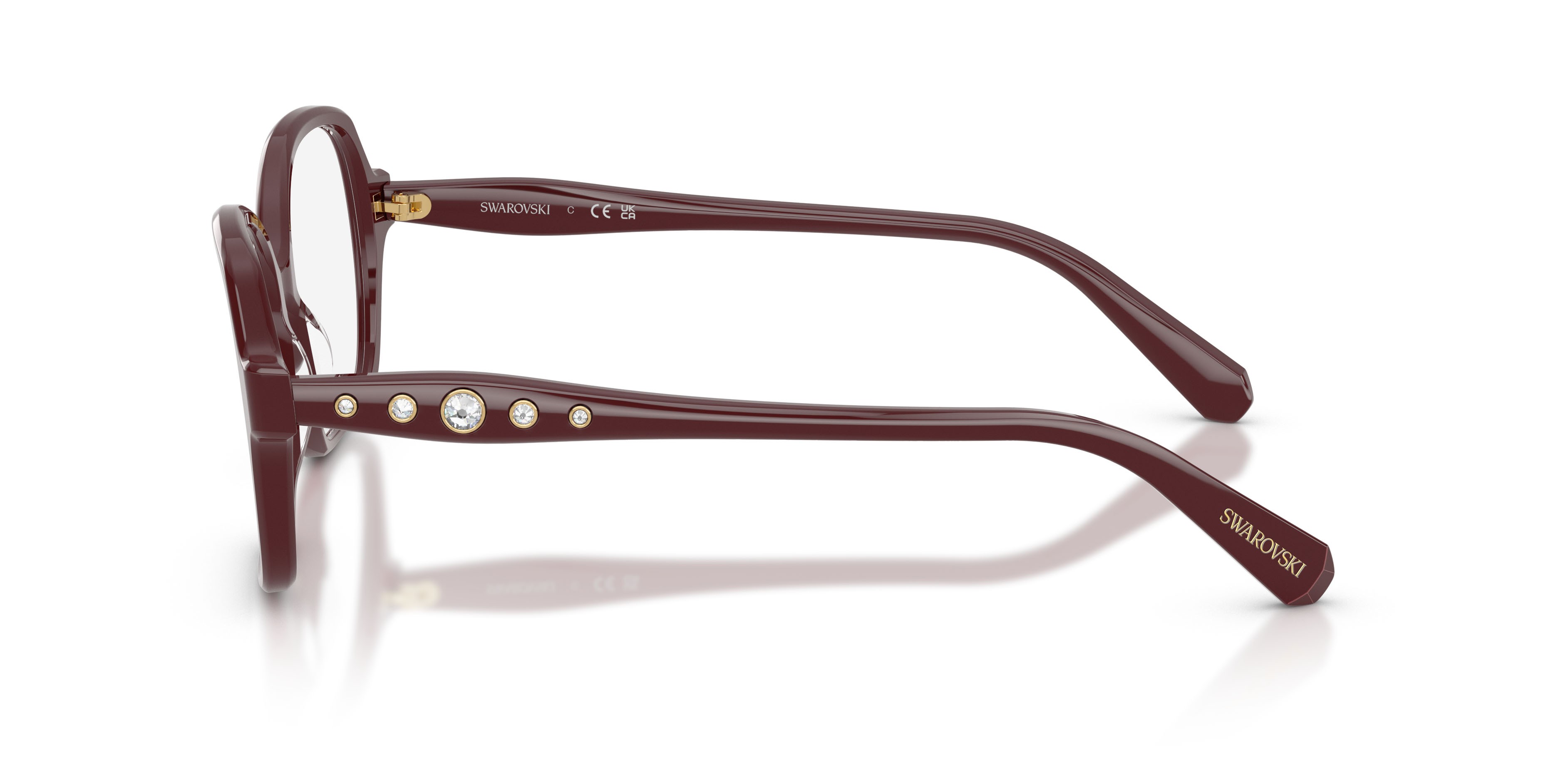 Eyeglasses Swarovski SK 2063 (1008) color bordeaux shape square lenses lente demo