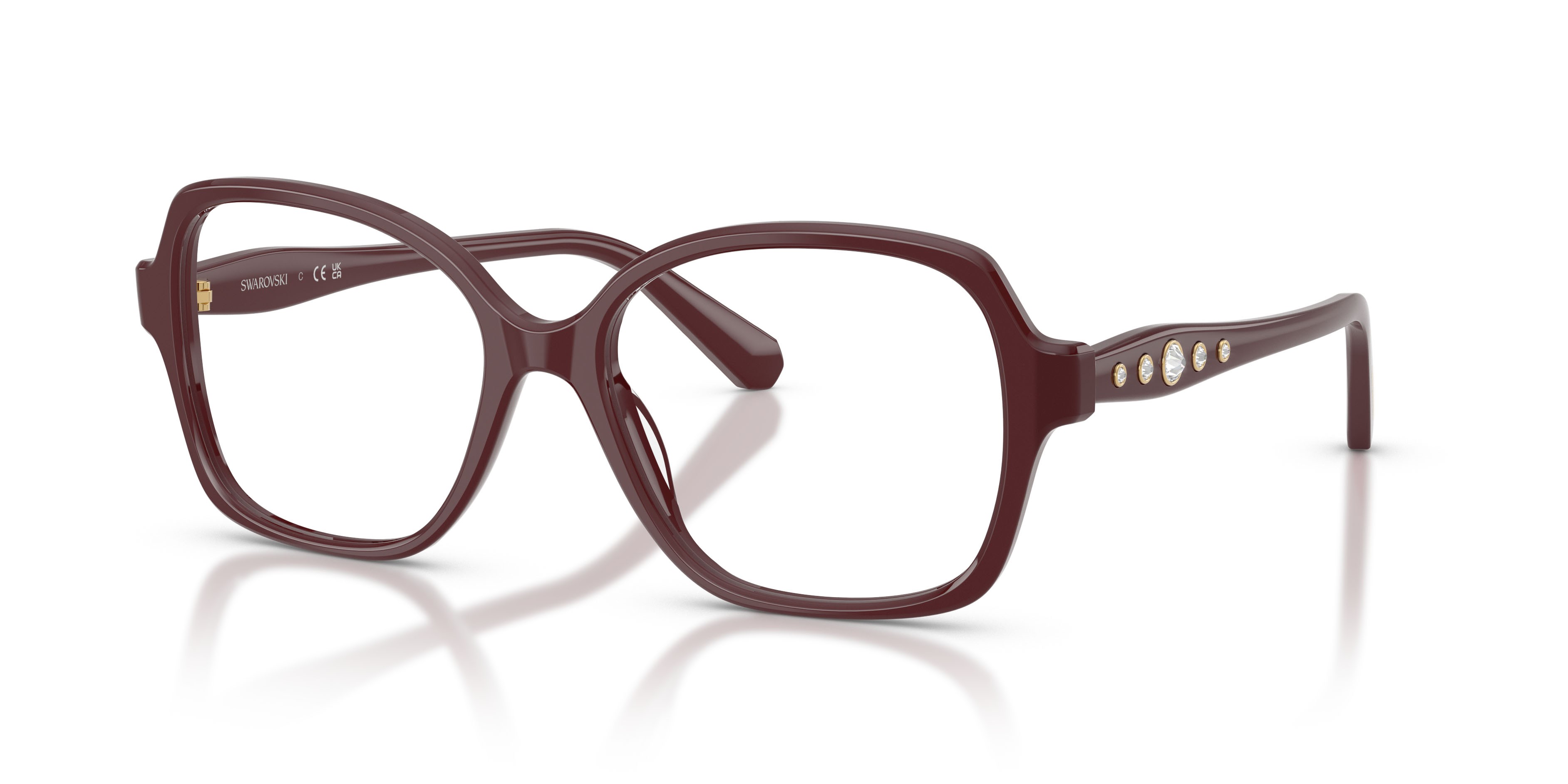 Eyeglasses Swarovski SK 2063 (1008) color bordeaux shape square lenses lente demo