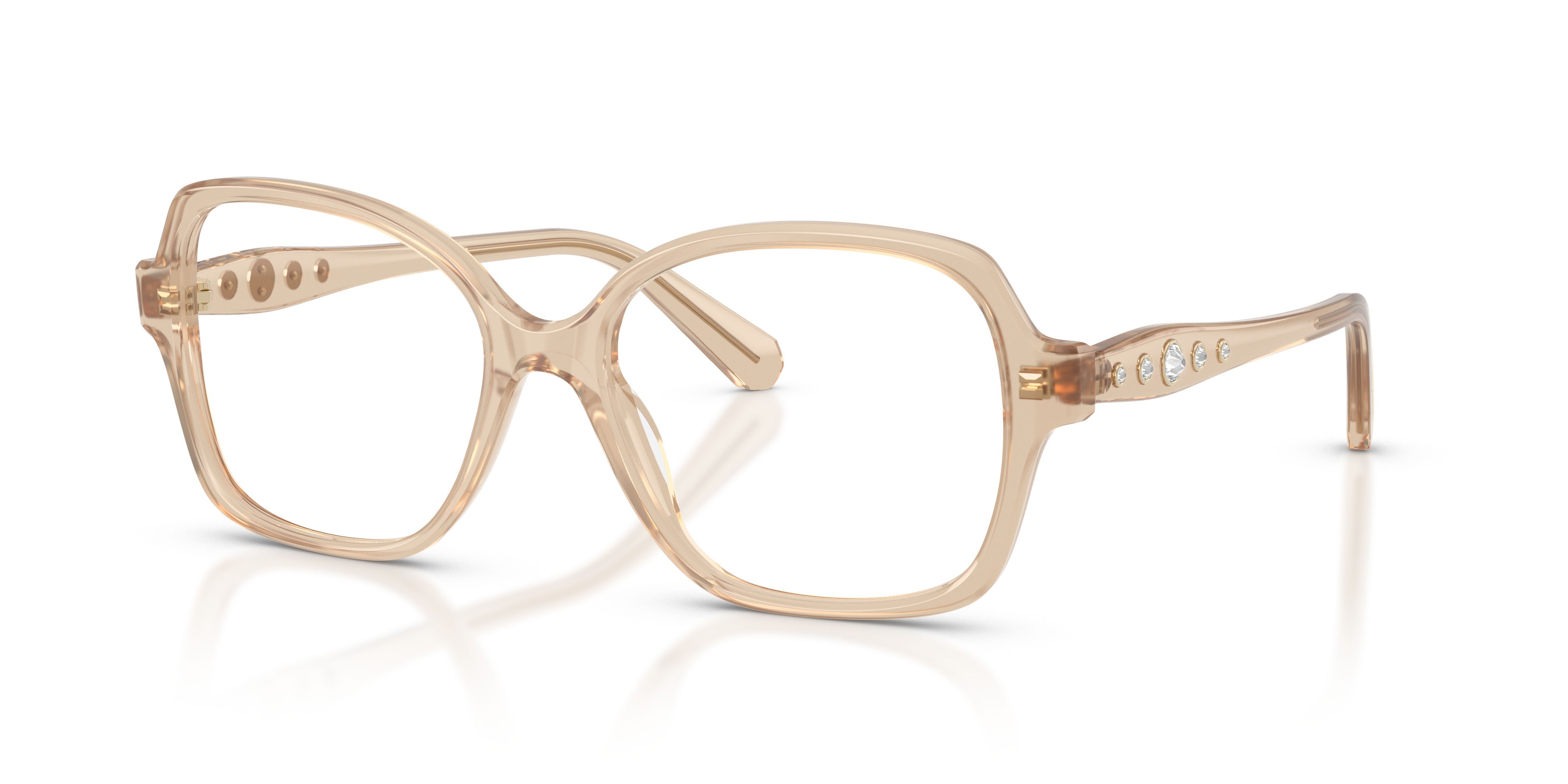 Eyeglasses Swarovski SK 2063 (1034) color beige perlaceo shape square lenses lente demo