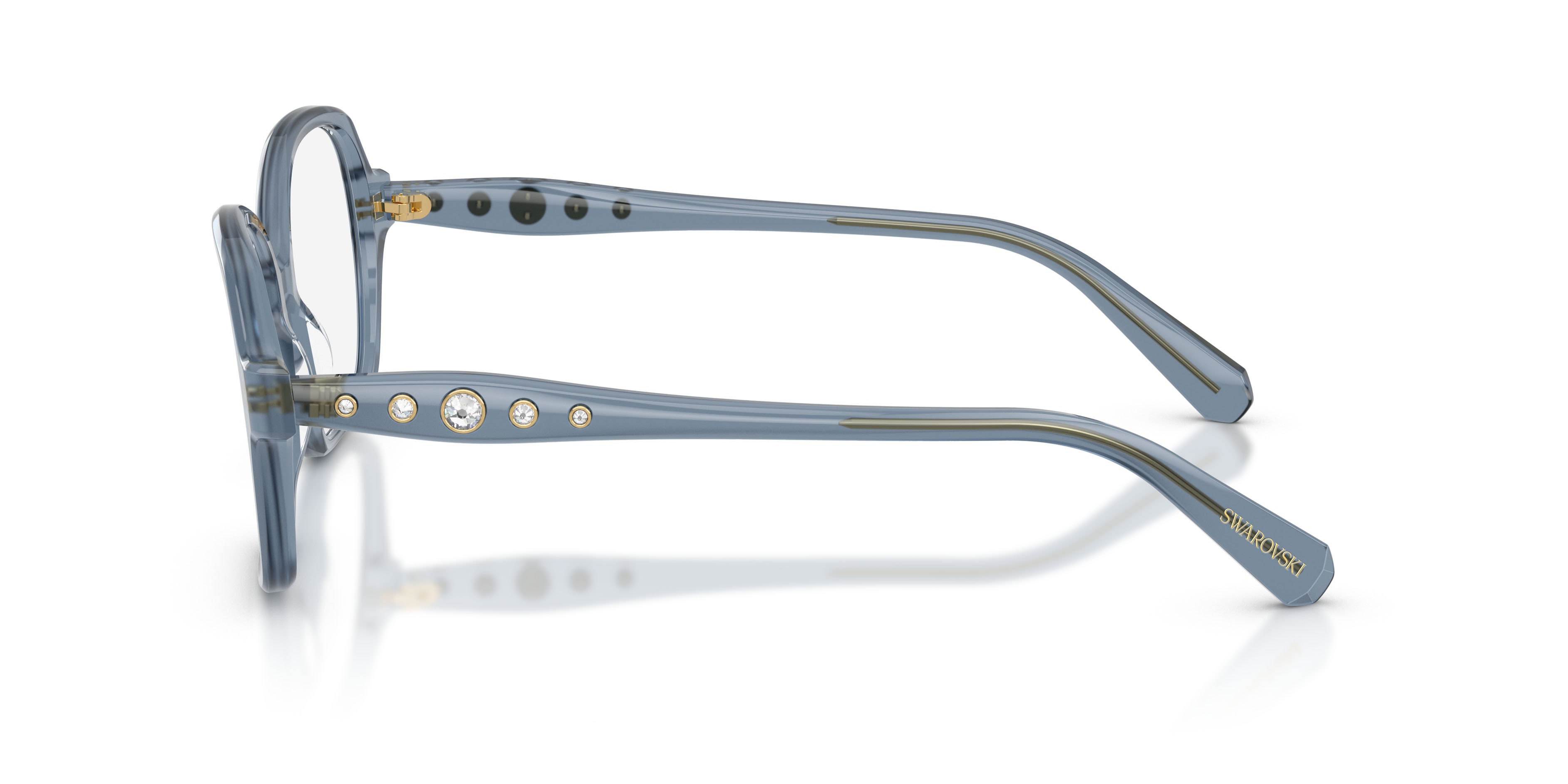 Eyeglasses Swarovski SK 2063 (1102) color azzurro perlaceo shape square lenses lente demo