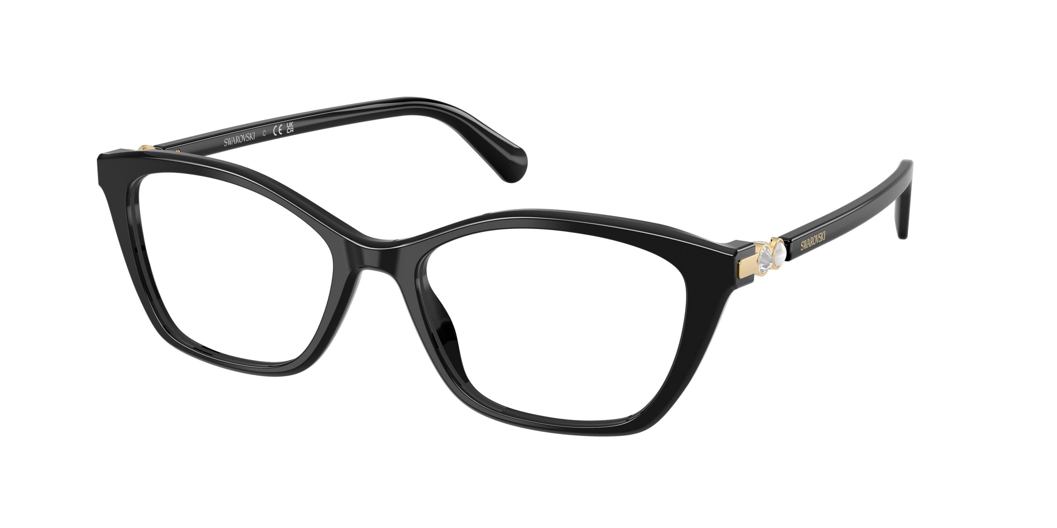 Eyeglasses Swarovski SK 2065 (1001) color nero shape square lenses lente demo