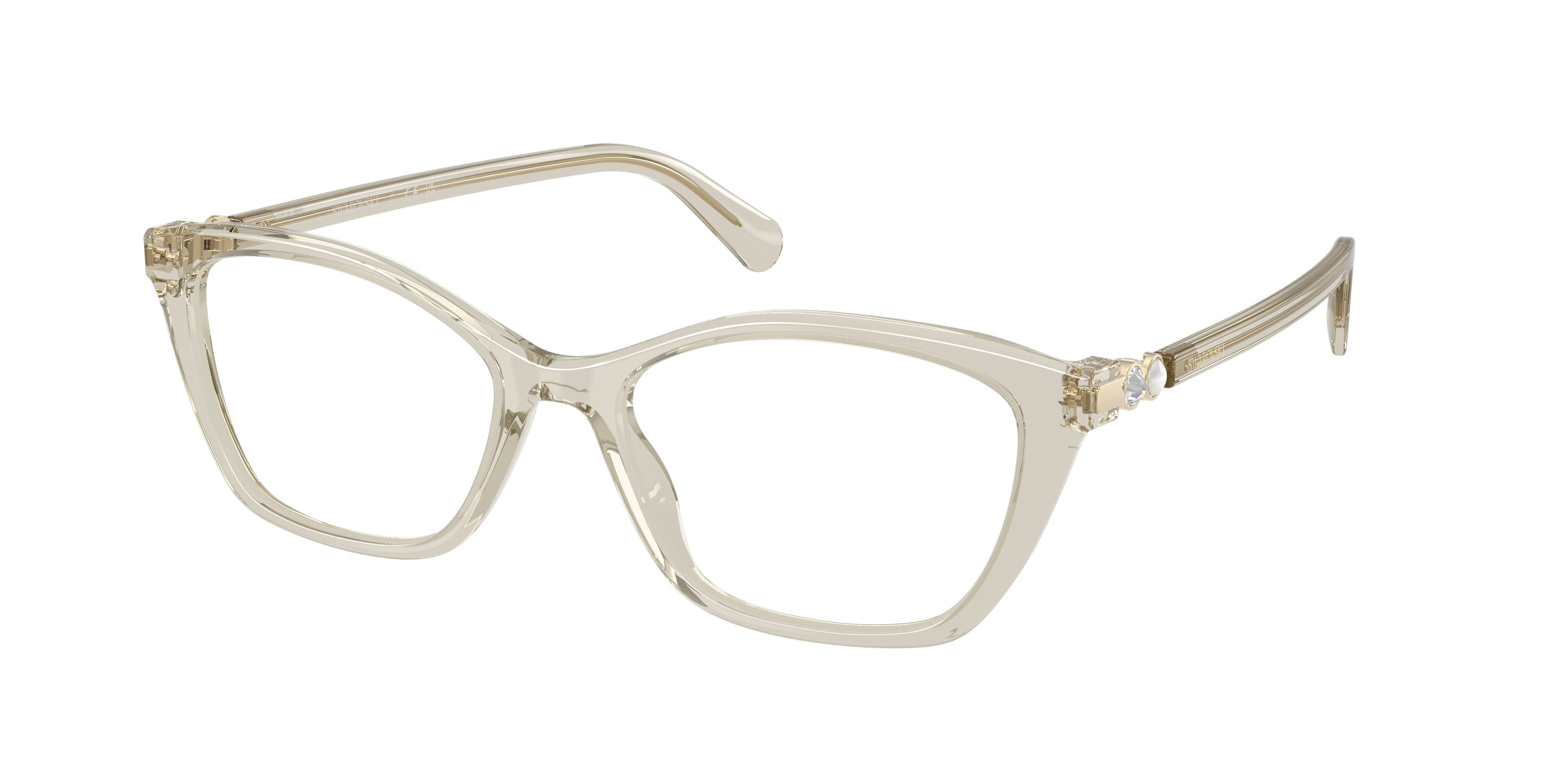 Occhiali da vista Swarovski SK 2065 (3003) colore beige forma quadrato lenti lente demo