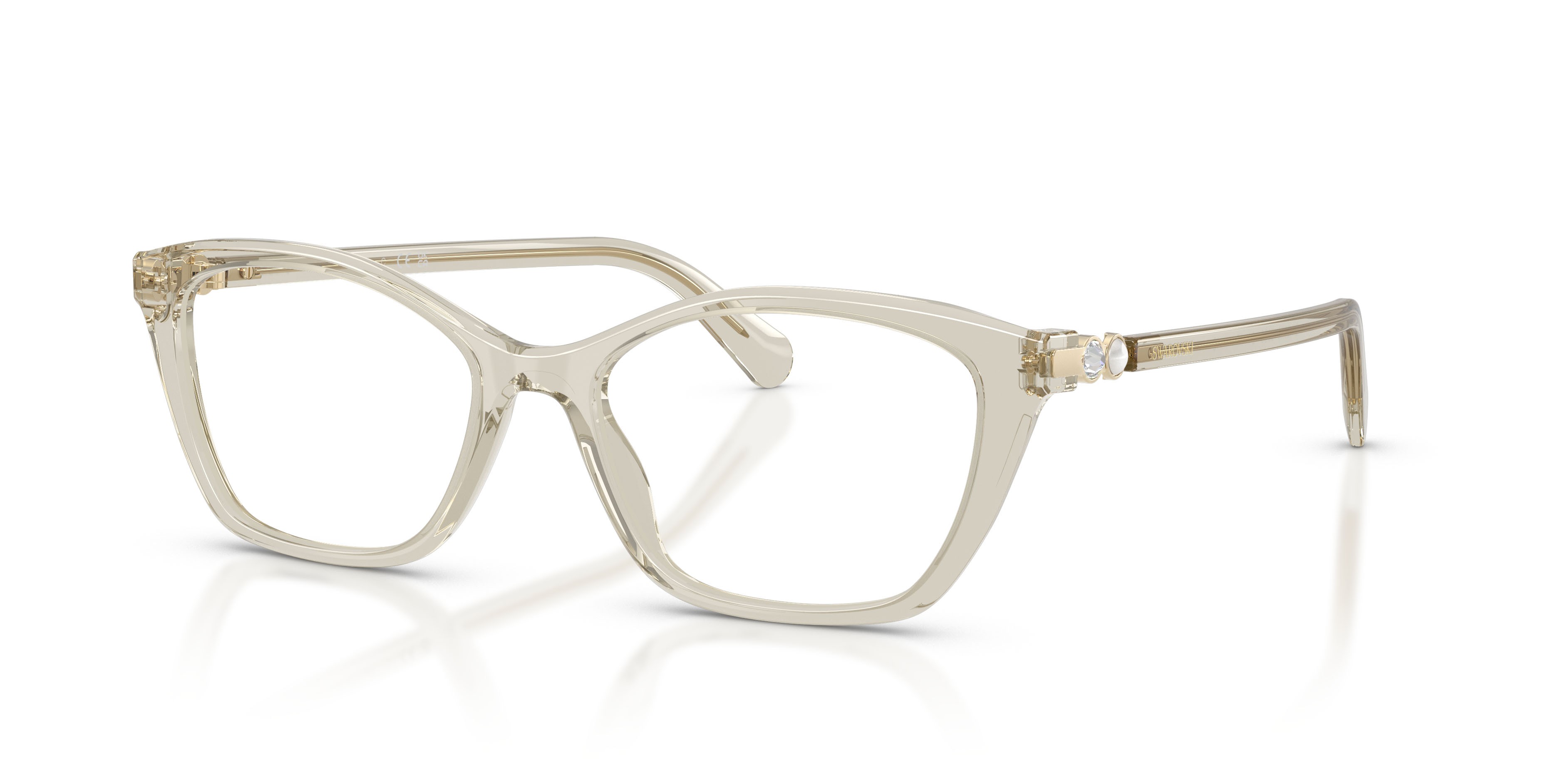 Occhiali da vista Swarovski SK 2065 (3003) colore beige forma quadrato lenti lente demo