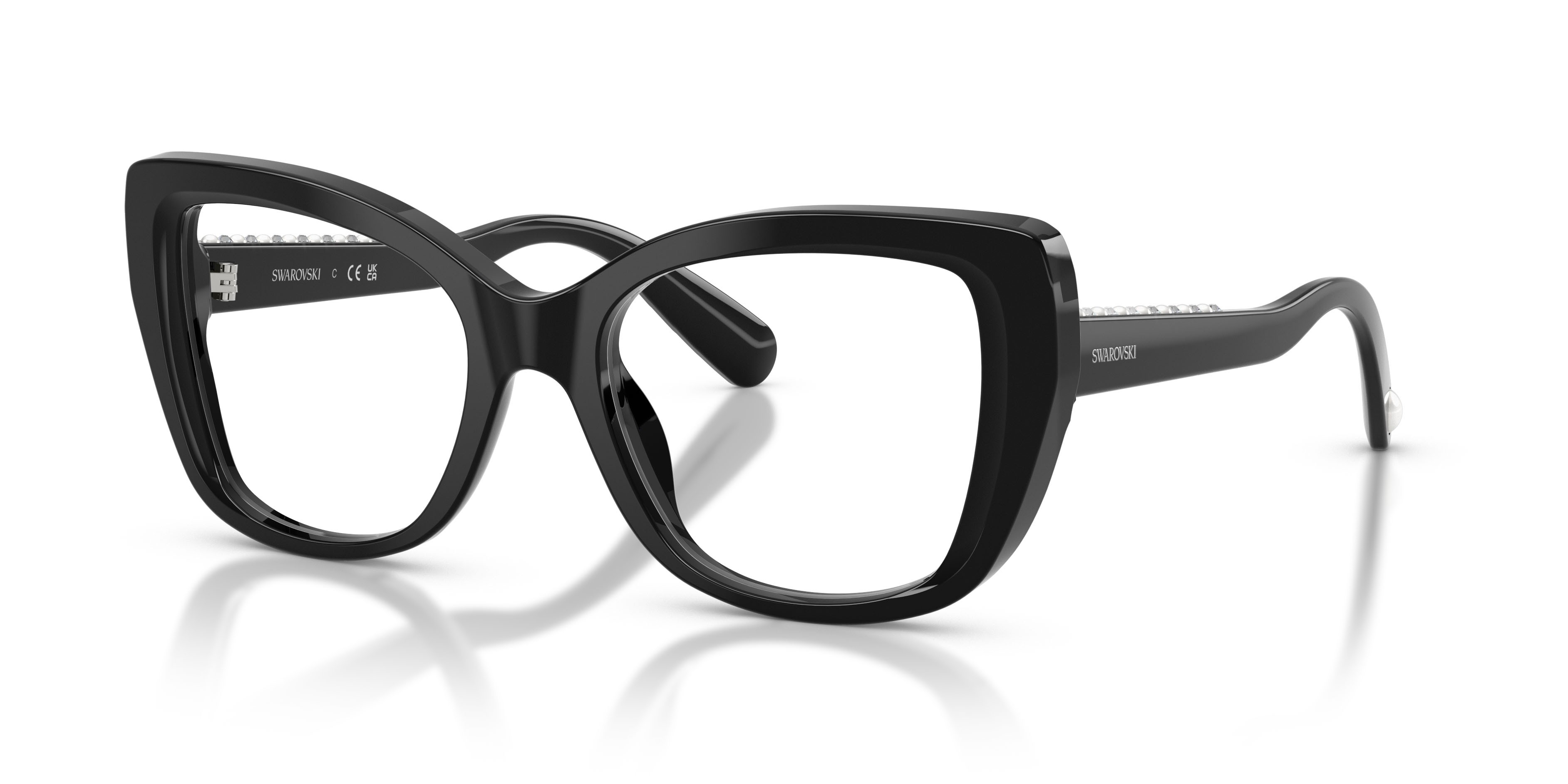 Eyeglasses Swarovski SK 2066U (1001) color nero shape butterfly lenses lente demo