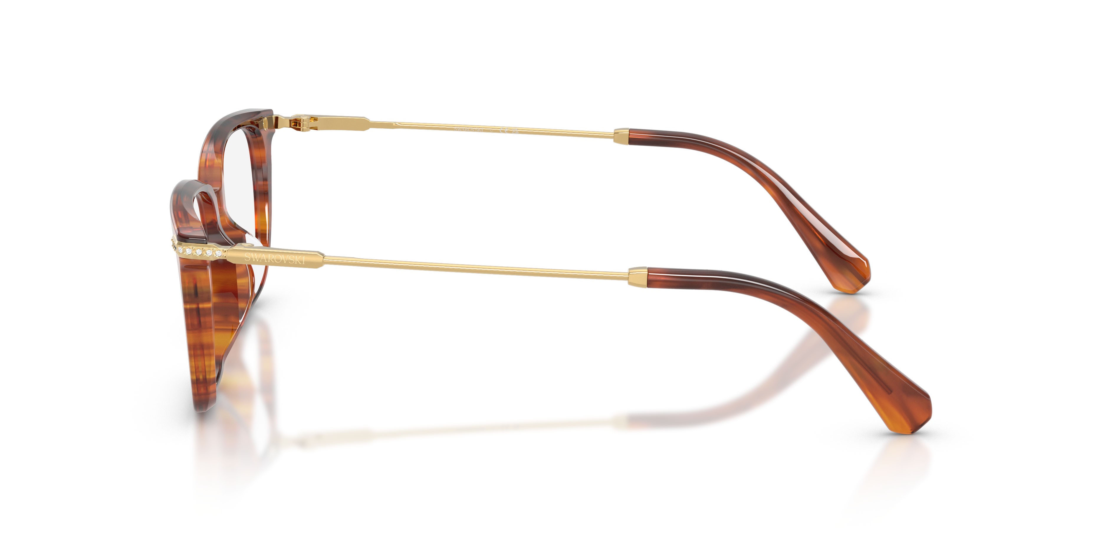 Eyeglasses Swarovski SK 2067D (1091) color striato havana shape square lenses lente demo