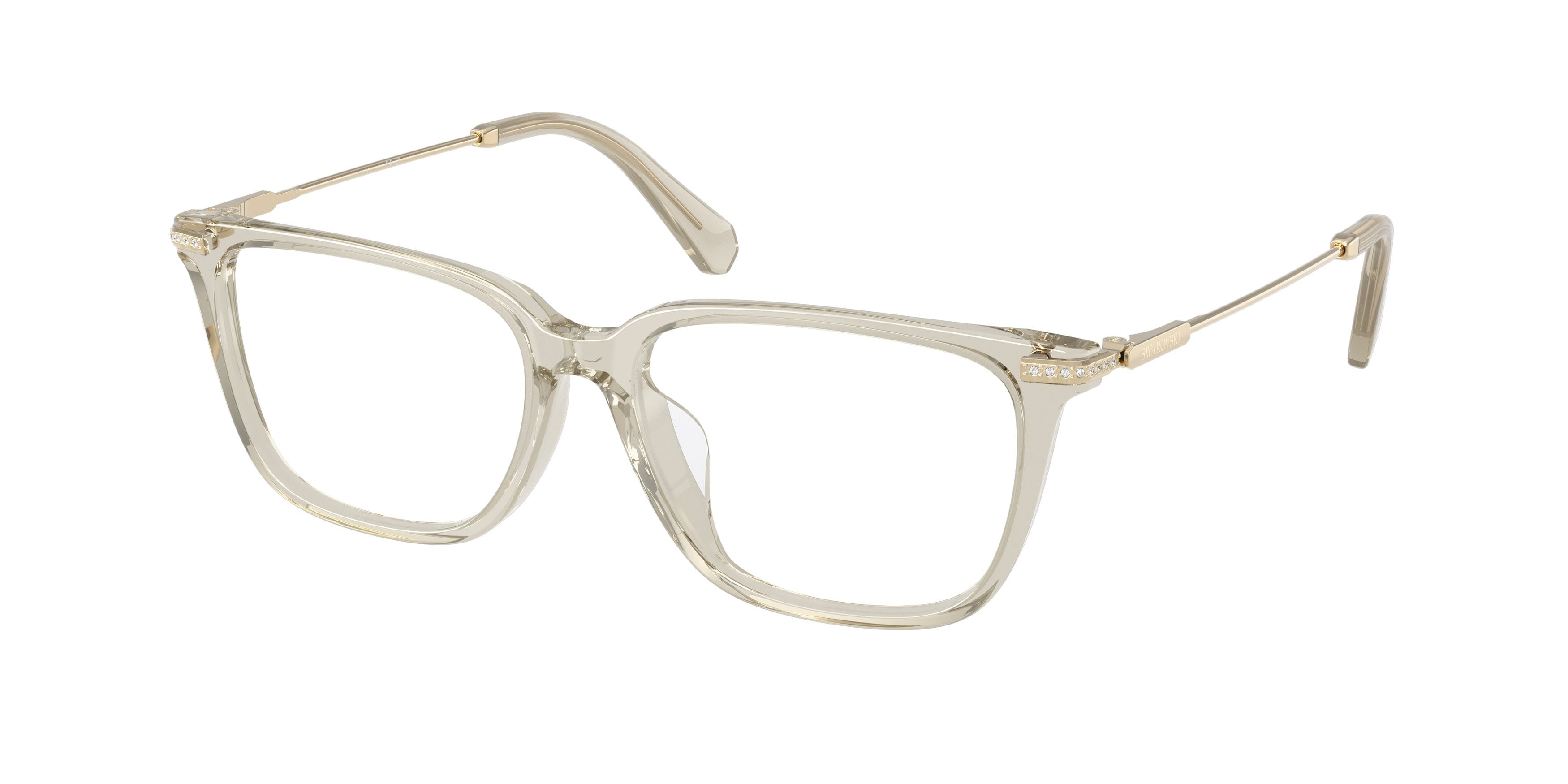Occhiali da vista Swarovski SK 2067D (3003) colore beige trasparente forma quadrato lenti lente demo