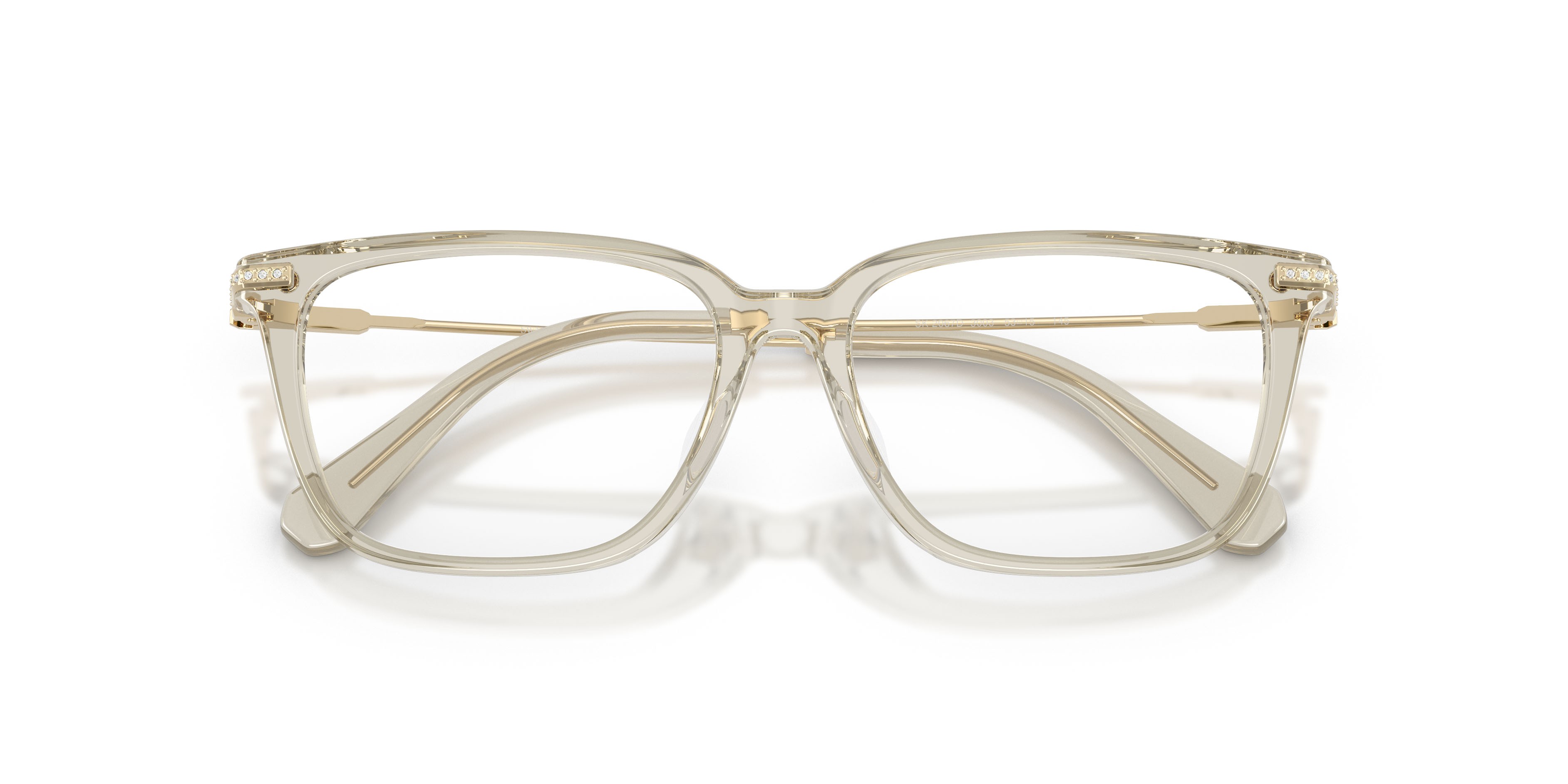Occhiali da vista Swarovski SK 2067D (3003) colore beige trasparente forma quadrato lenti lente demo