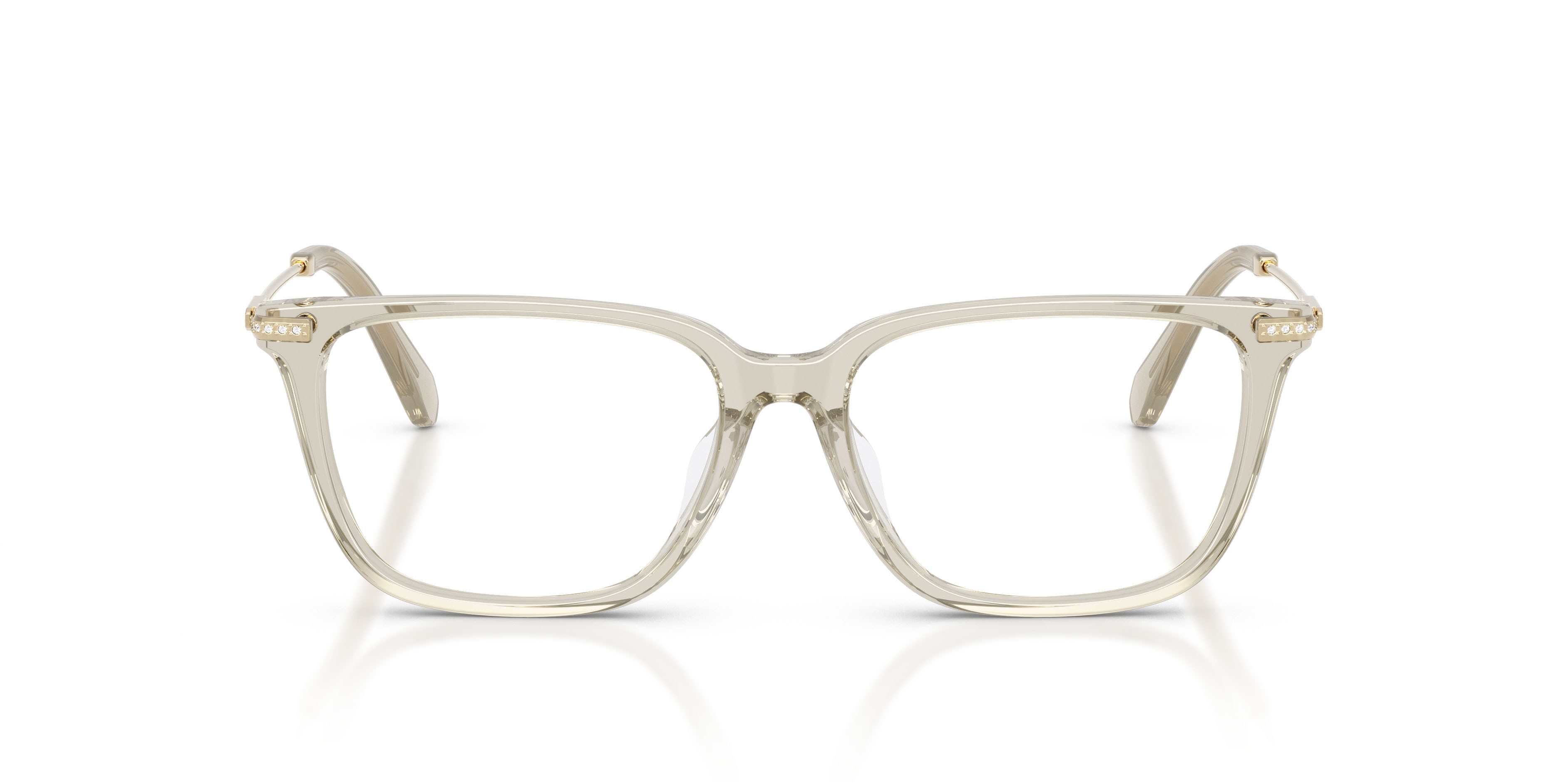 Occhiali da vista Swarovski SK 2067D (3003) colore beige trasparente forma quadrato lenti lente demo