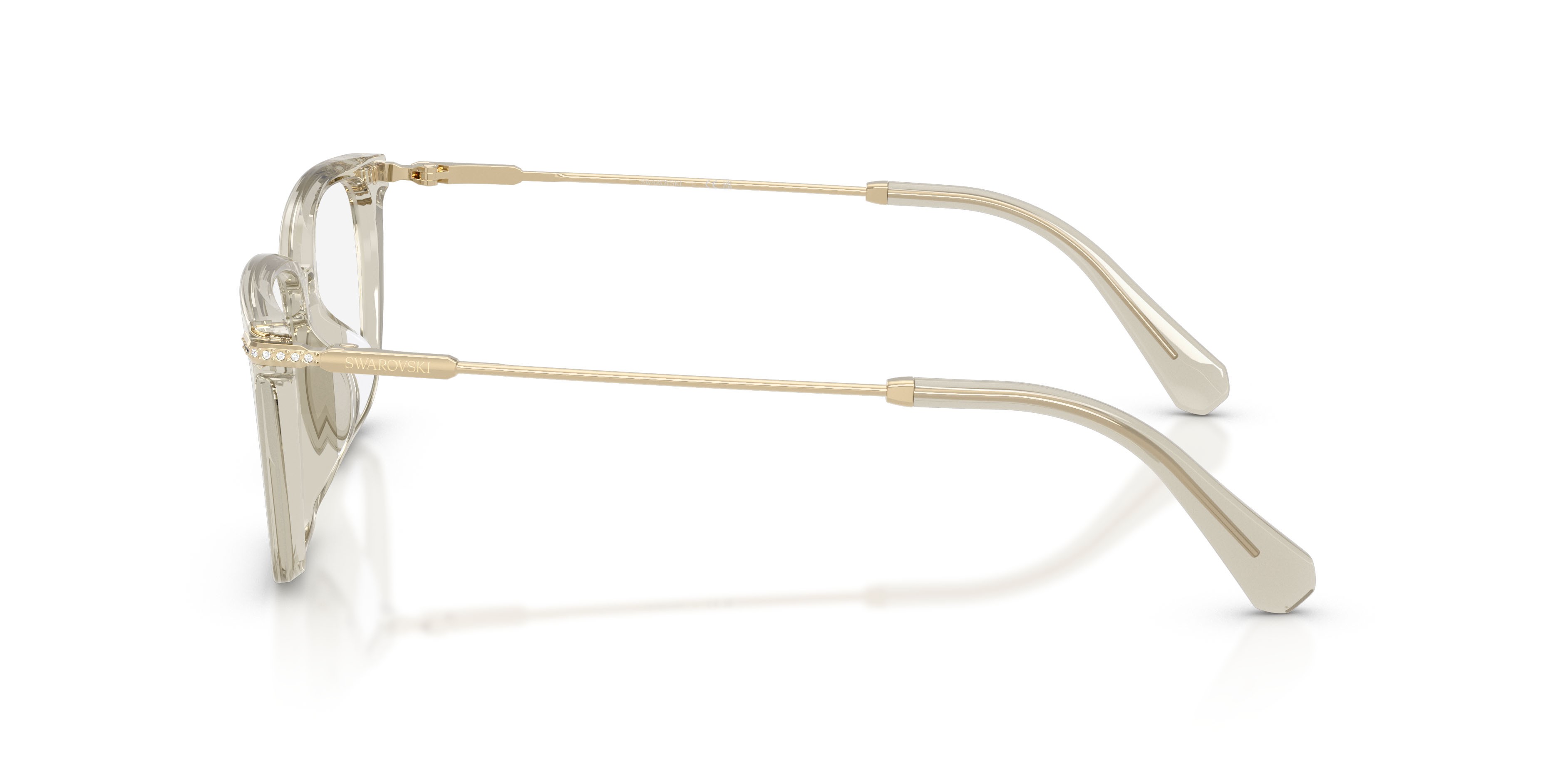 Occhiali da vista Swarovski SK 2067D (3003) colore beige trasparente forma quadrato lenti lente demo