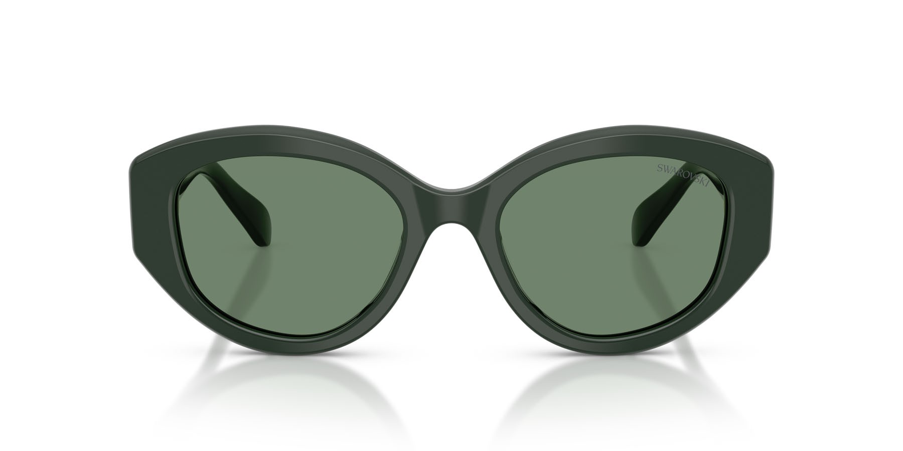 Sunglasses Swarovski SK 6005 (1026M1) color verde scuro shape irregular lenses fotocromatica verde