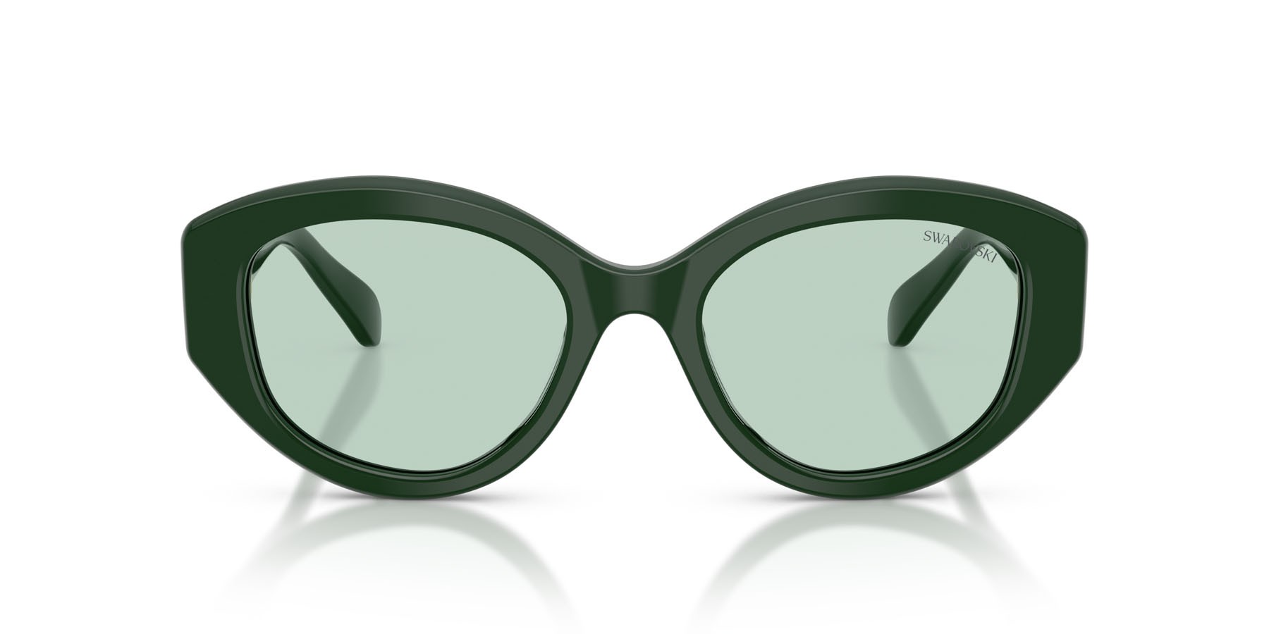 Sunglasses Swarovski SK 6005 (1026M1) color verde scuro shape irregular lenses fotocromatica verde