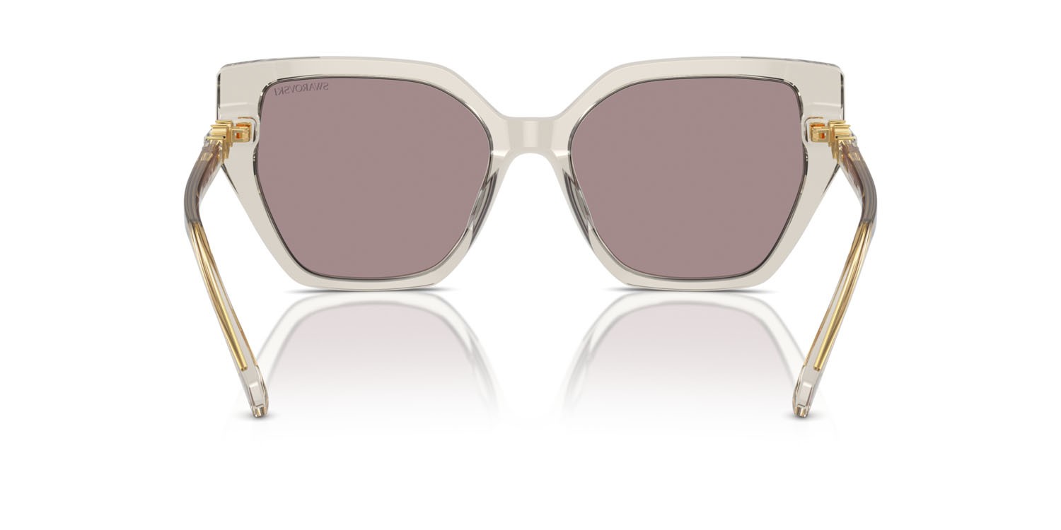 Sunglasses Swarovski SK 6016 (3003LA) color beige trasparente shape irregular lenses viola