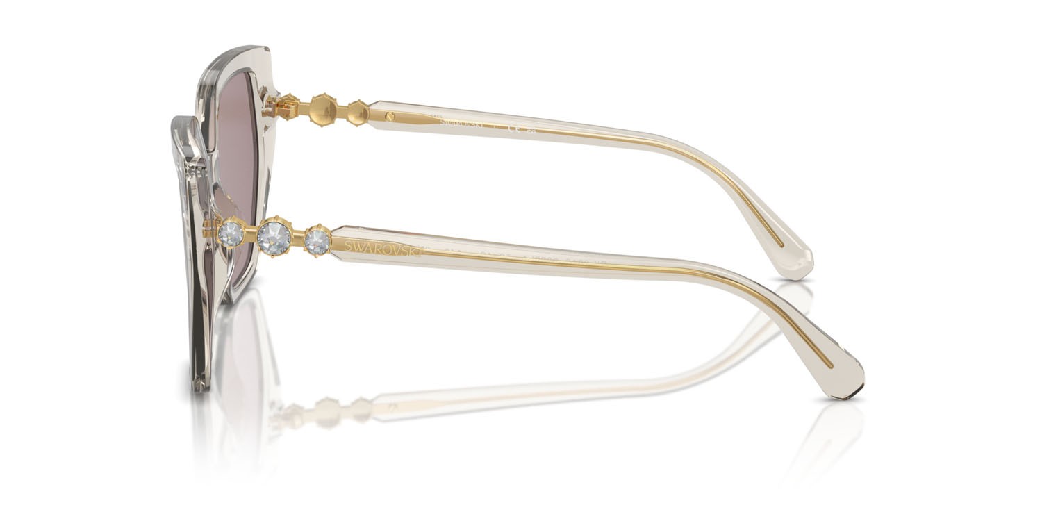 Sunglasses Swarovski SK 6016 (3003LA) color beige trasparente shape irregular lenses viola