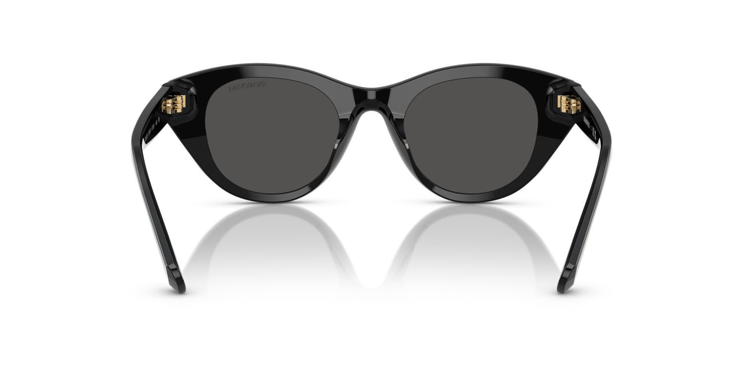 Occhiali da sole Swarovski SK 6025 (100187) colore nero forma rotondo lenti grigio scuro