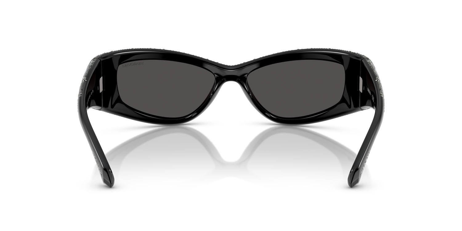 Occhiali da sole Swarovski SK 6027 (100187) colore nero forma irregolare lenti grigio scuro