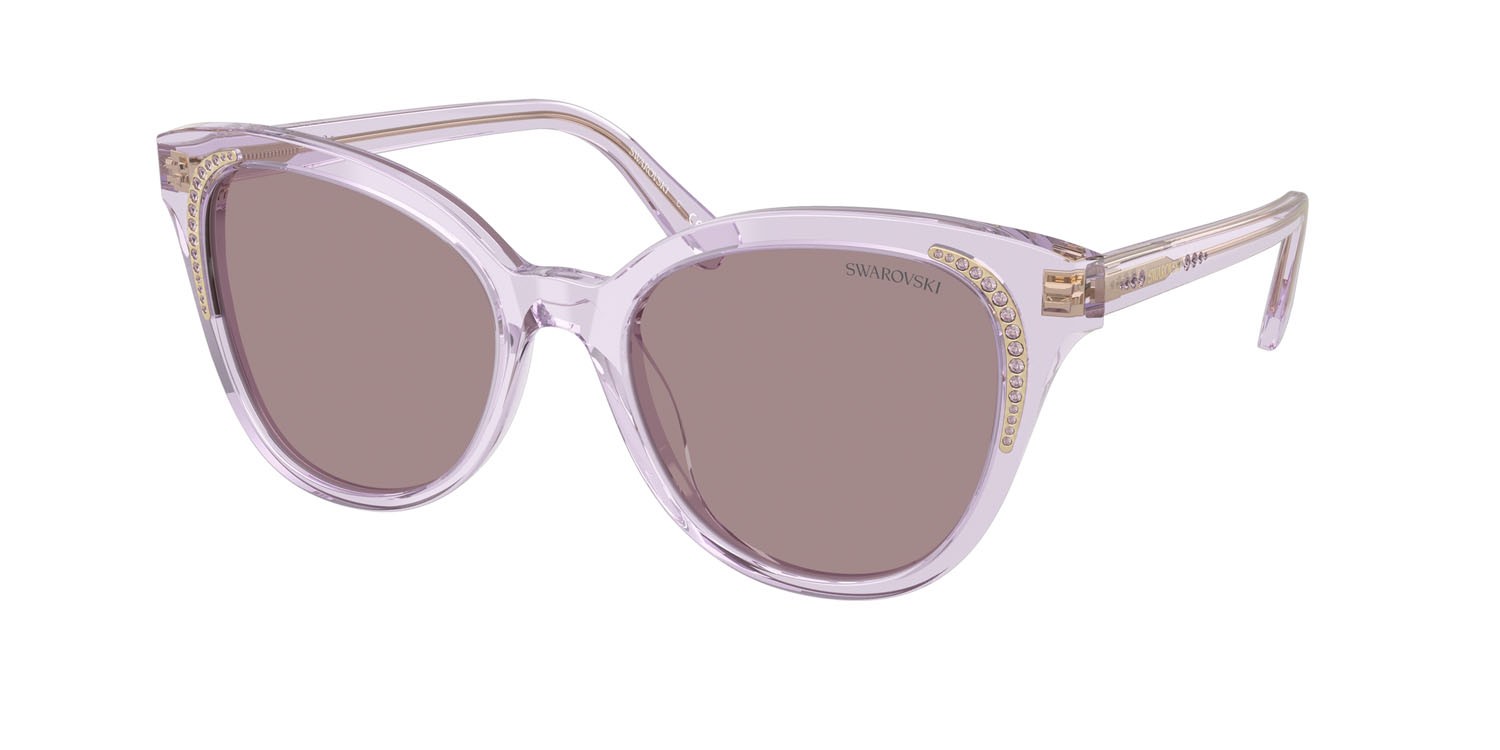 Sonnenbrillen Swarovski SK 6031 (1079LA) farbe lilla trasparente form schmetterling gläser viola