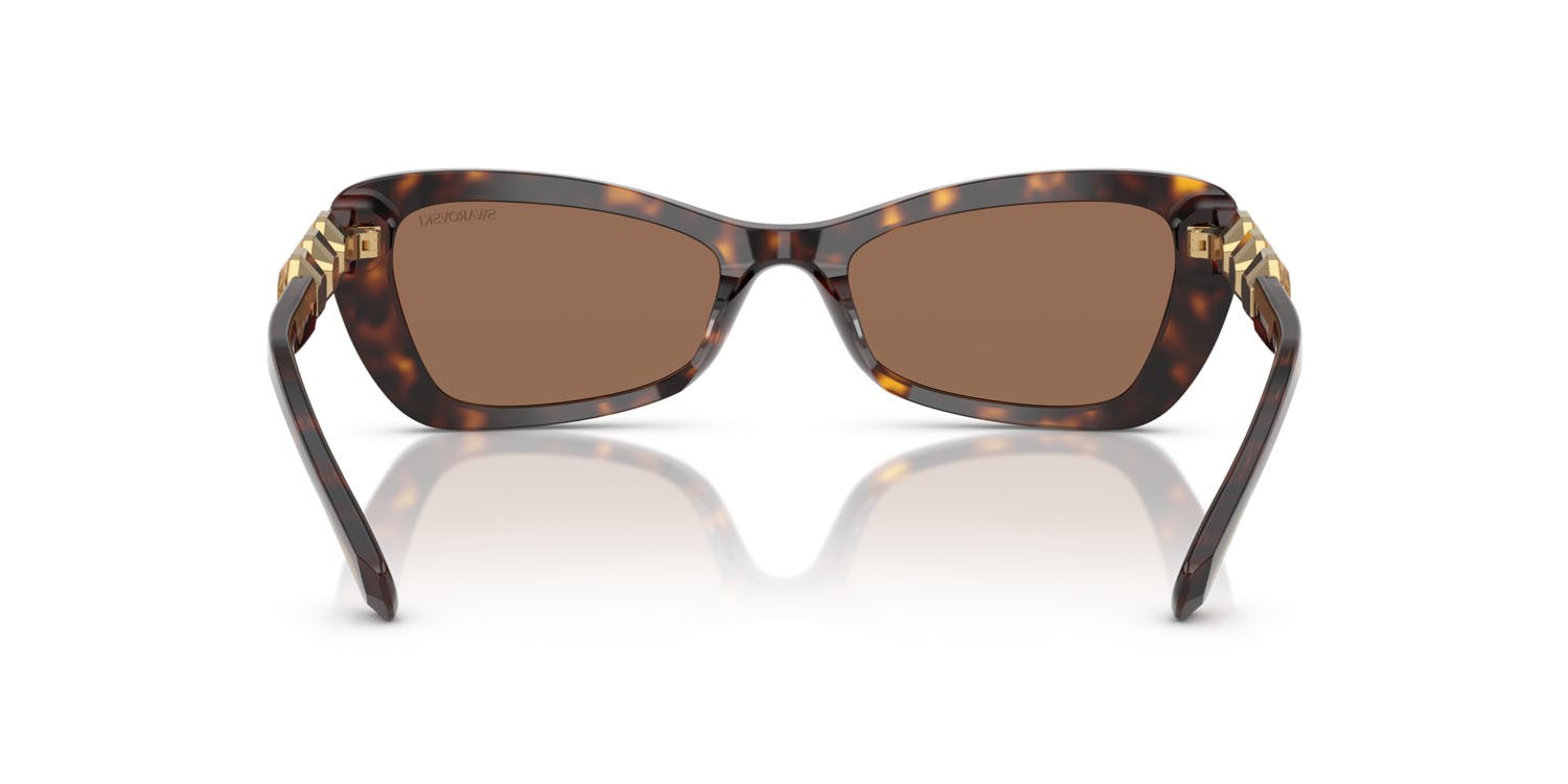 Sunglasses Swarovski SK 6033 (100273) color havana shape irregular lenses marrone scuro
