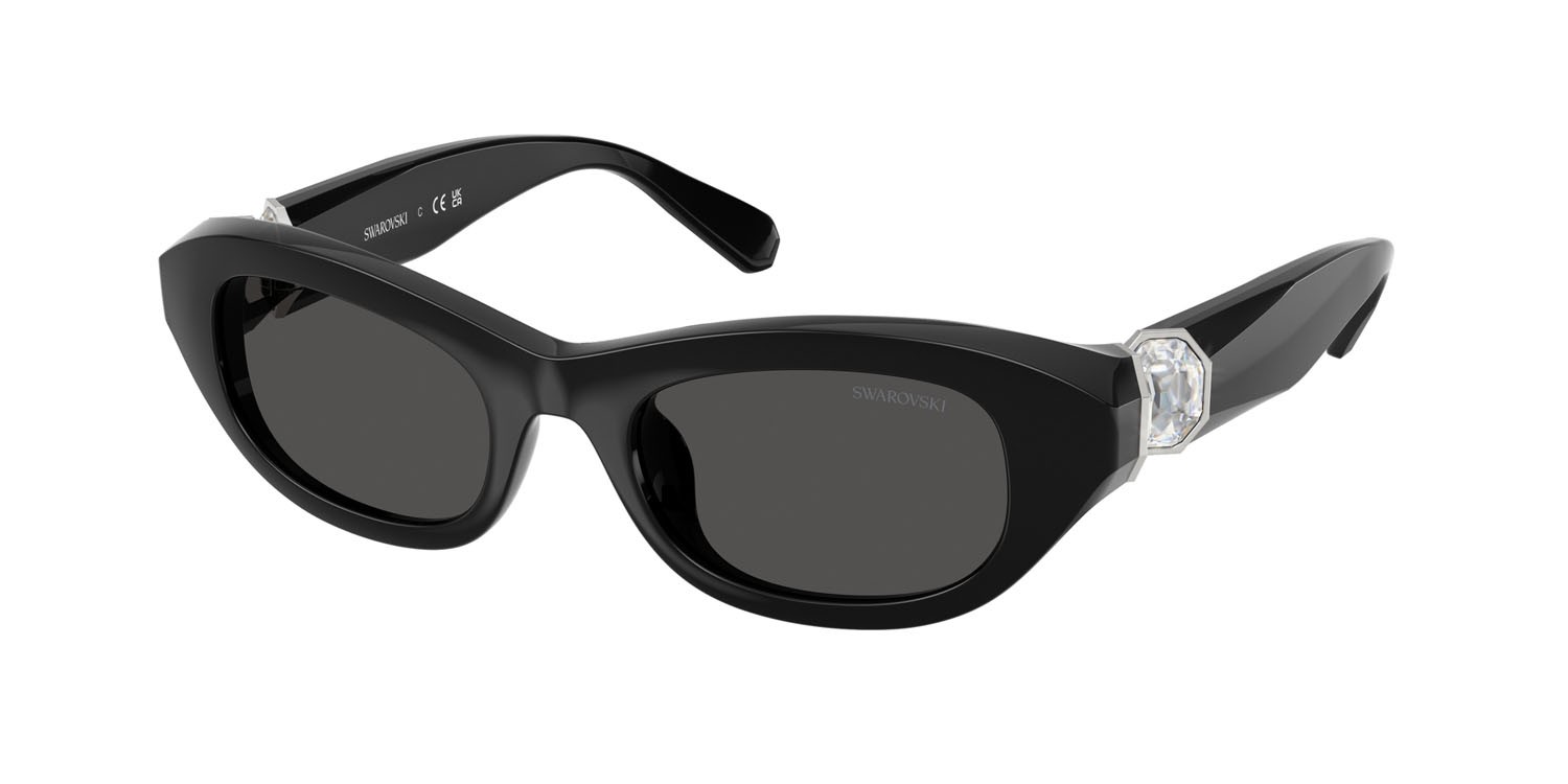 Occhiali da sole Swarovski SK 6036U (103887) colore nero forma quadrato lenti grigio scuro