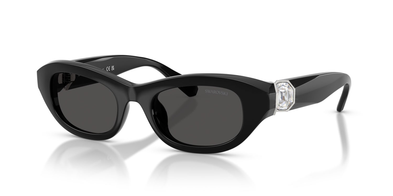 Occhiali da sole Swarovski SK 6036U (103887) colore nero forma quadrato lenti grigio scuro