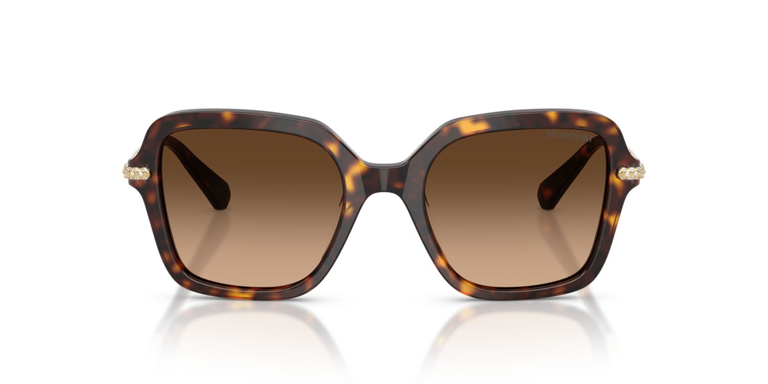 Sunglasses Swarovski SK 6040 (100274) color havana shape irregular lenses marrone sfumato