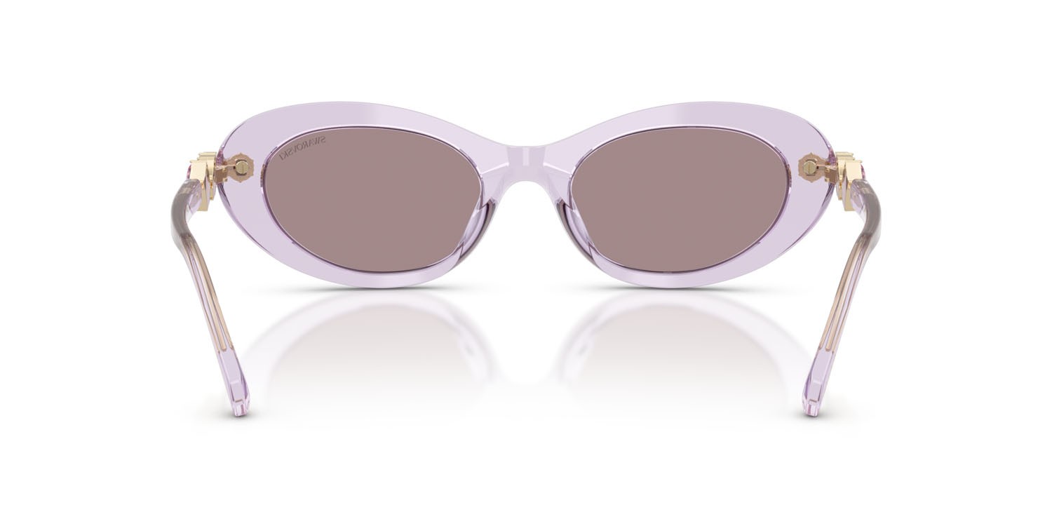 Sunglasses Swarovski SK 6042 (1079LA) color lilla trasparente shape oval lenses viola